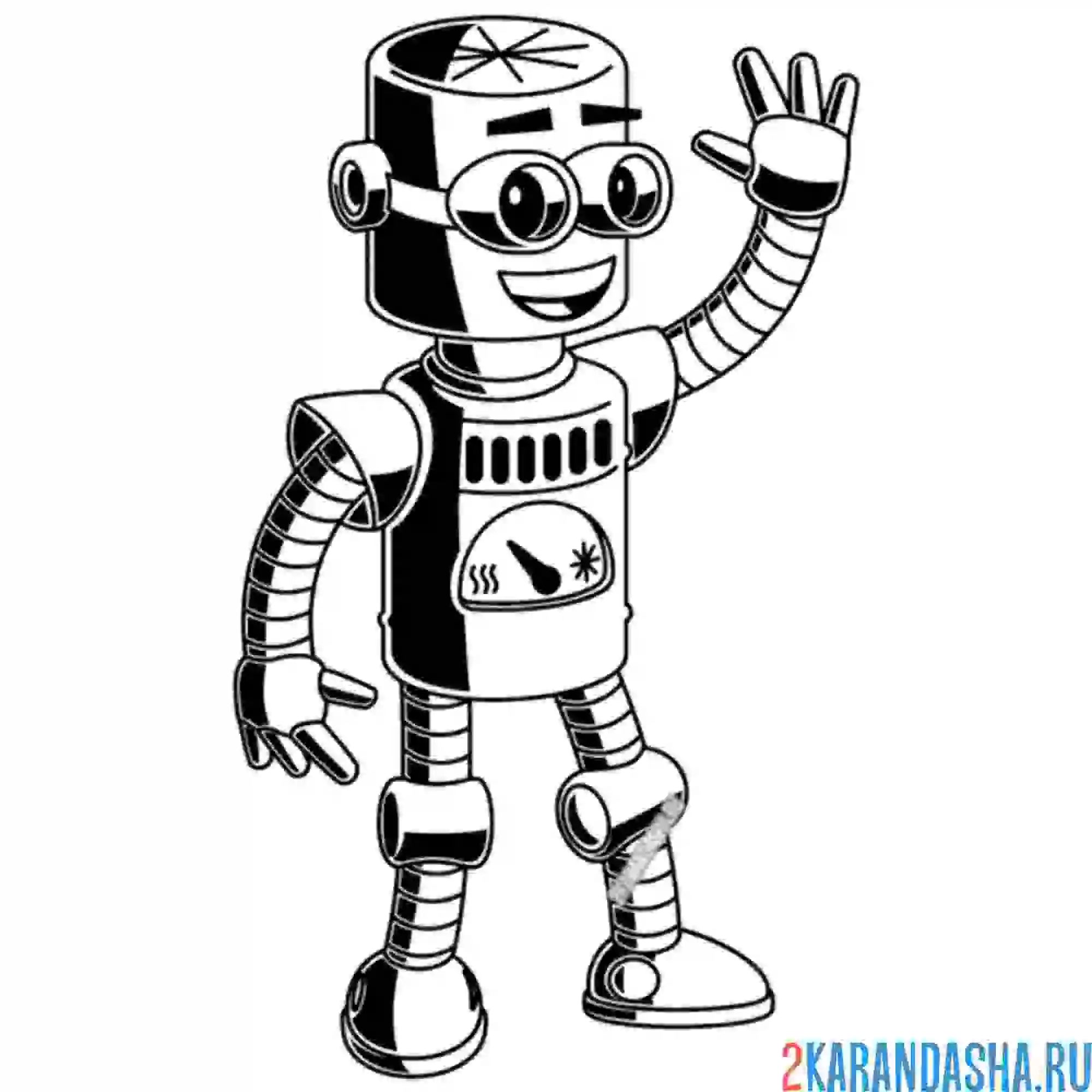 Раскраска железный робот