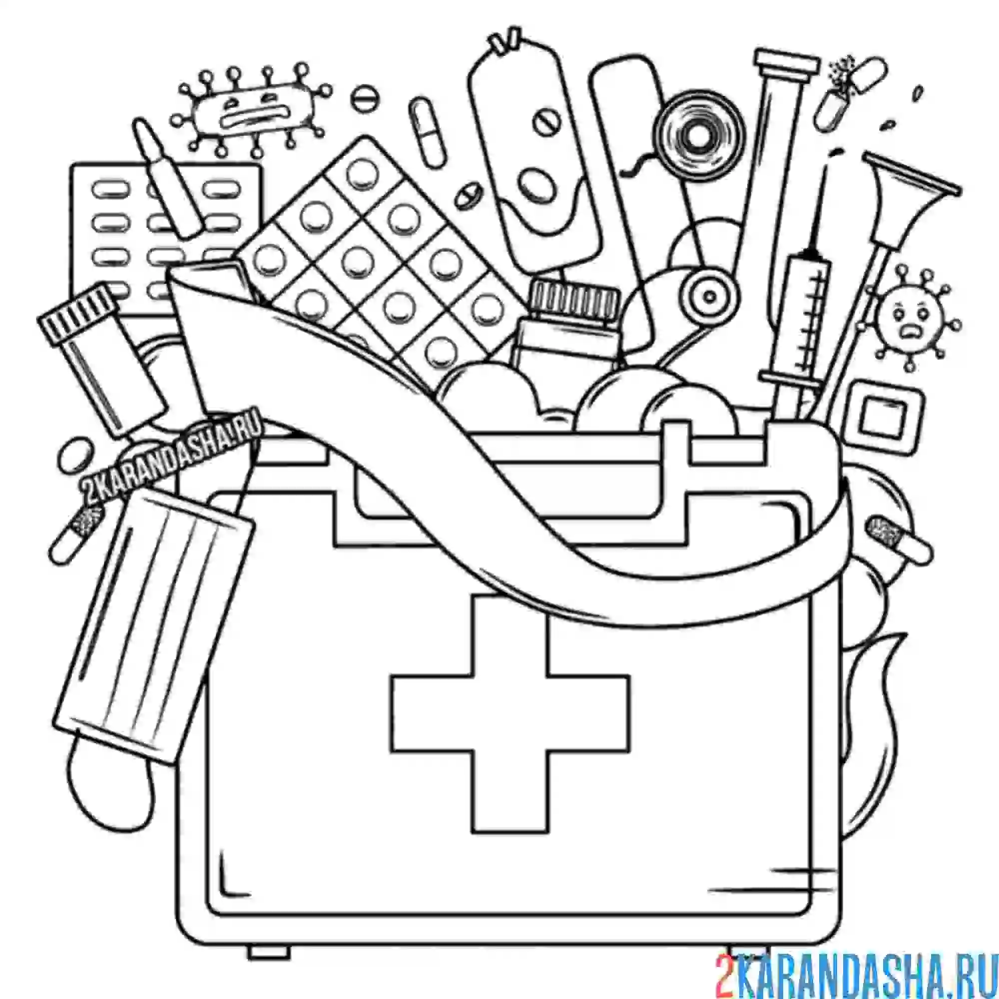 Раскраска как не заболеть