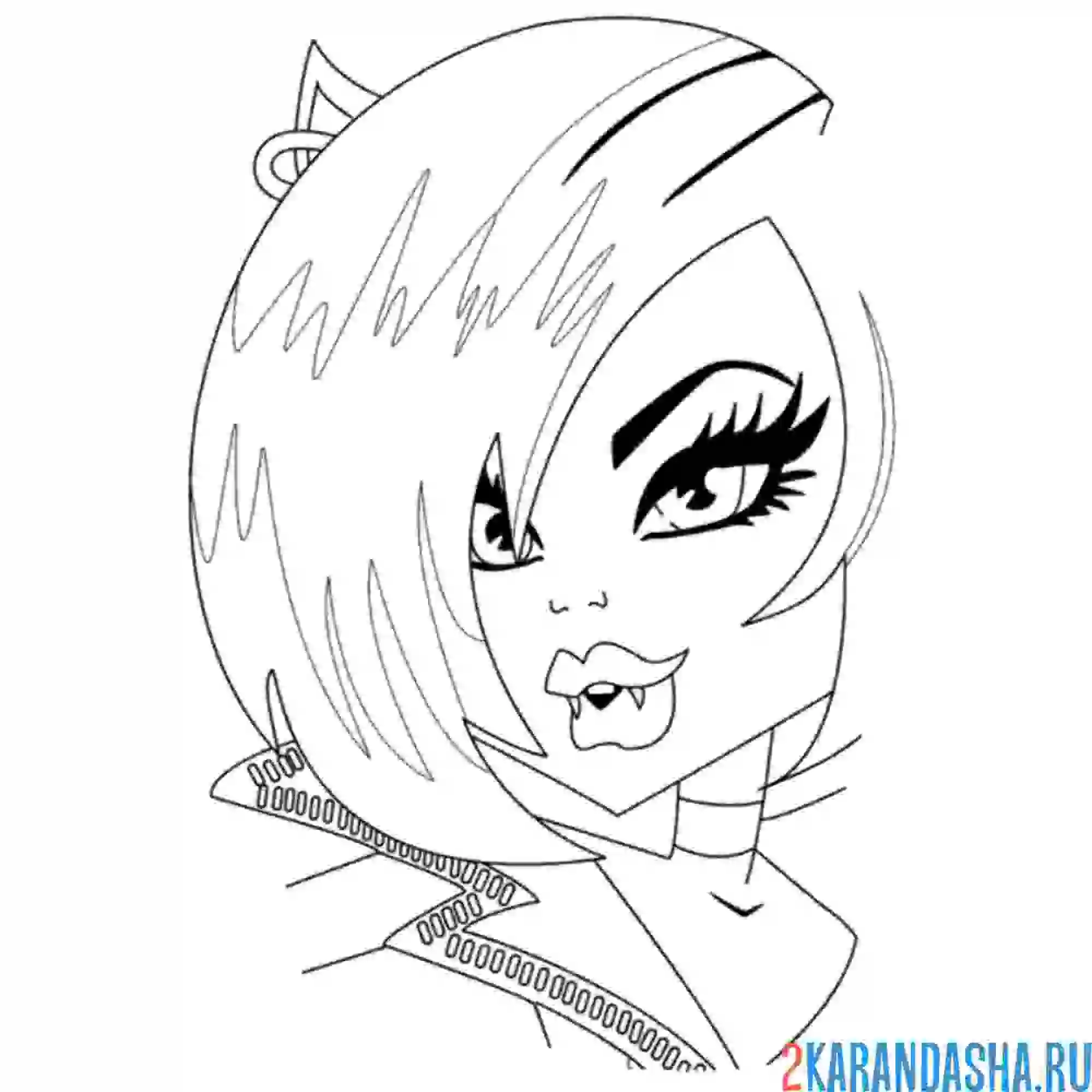 Раскраска монстр хай клодин вульф дерзкая