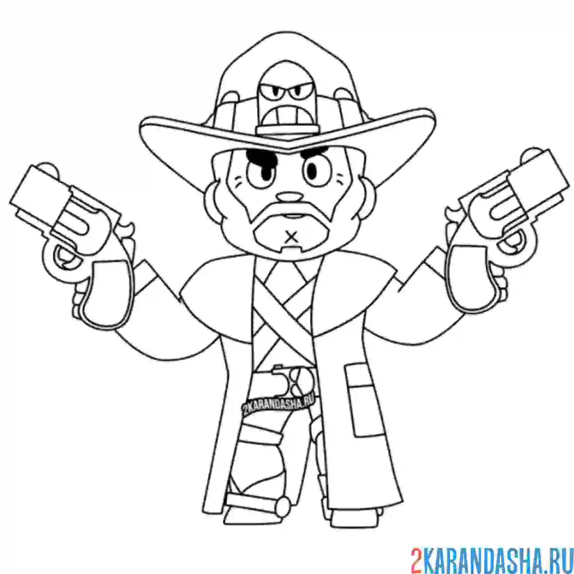 Раскраска кольт ганфайтер