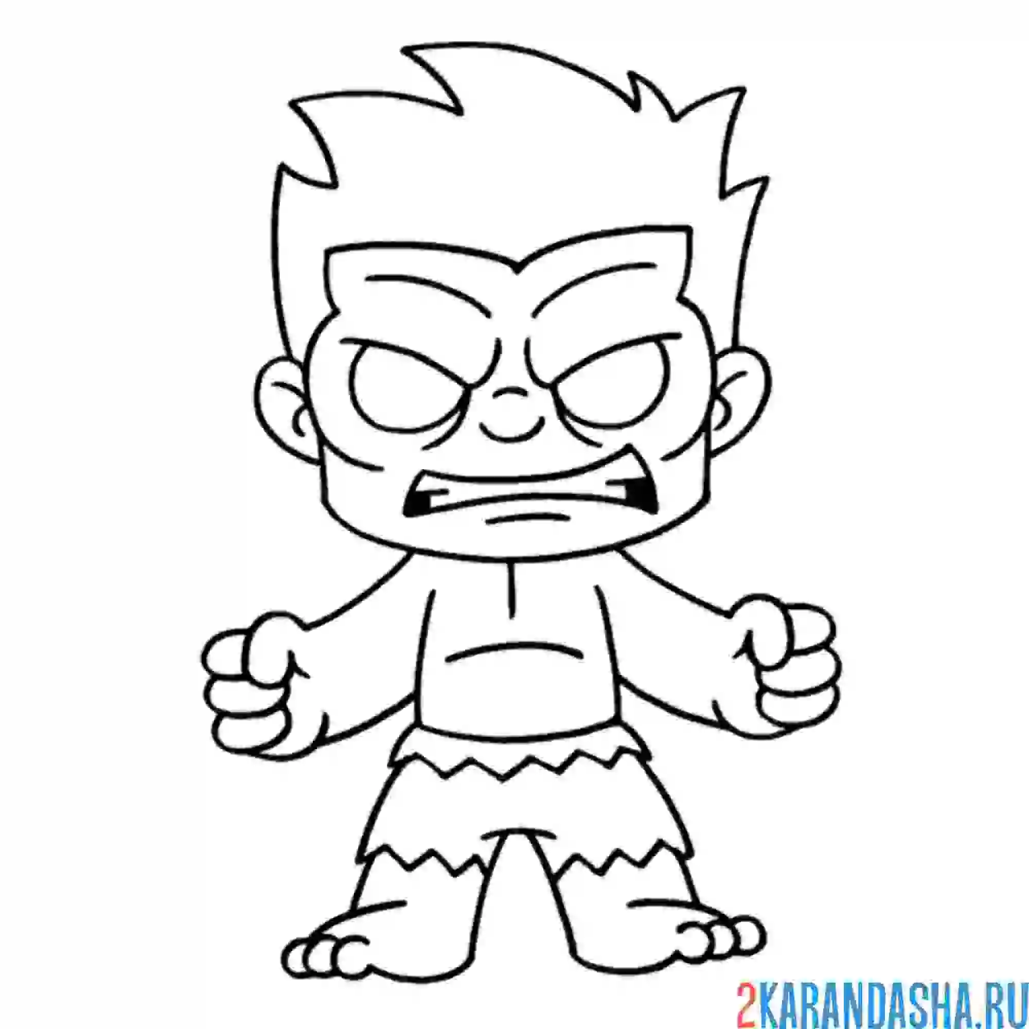 Раскраска красный халк