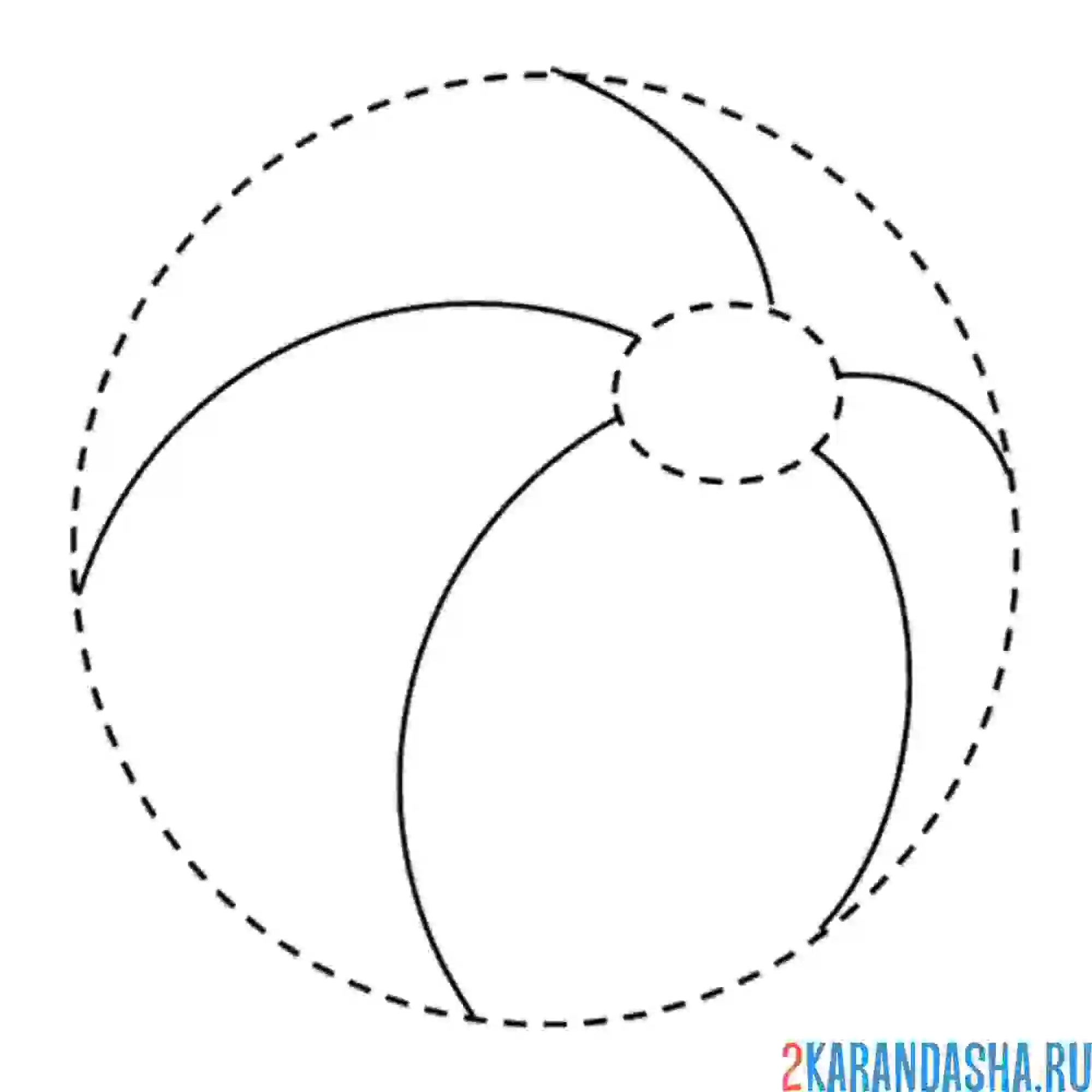 Раскраска круглый мяч