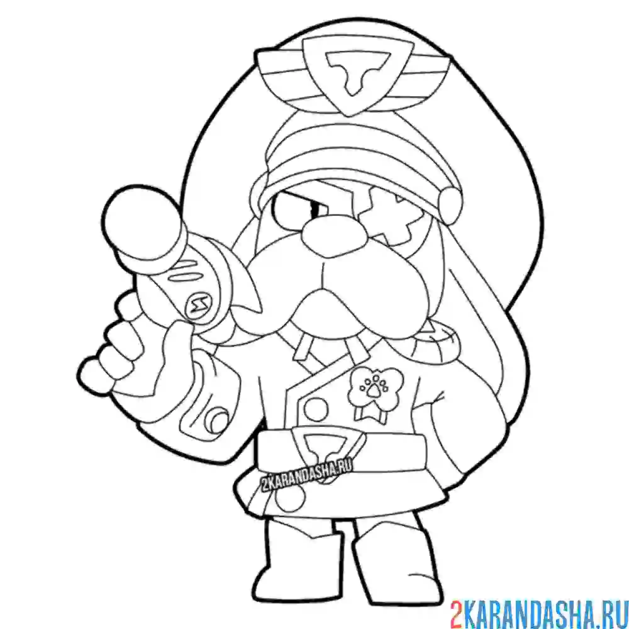 Раскраска крутой генерал гавс