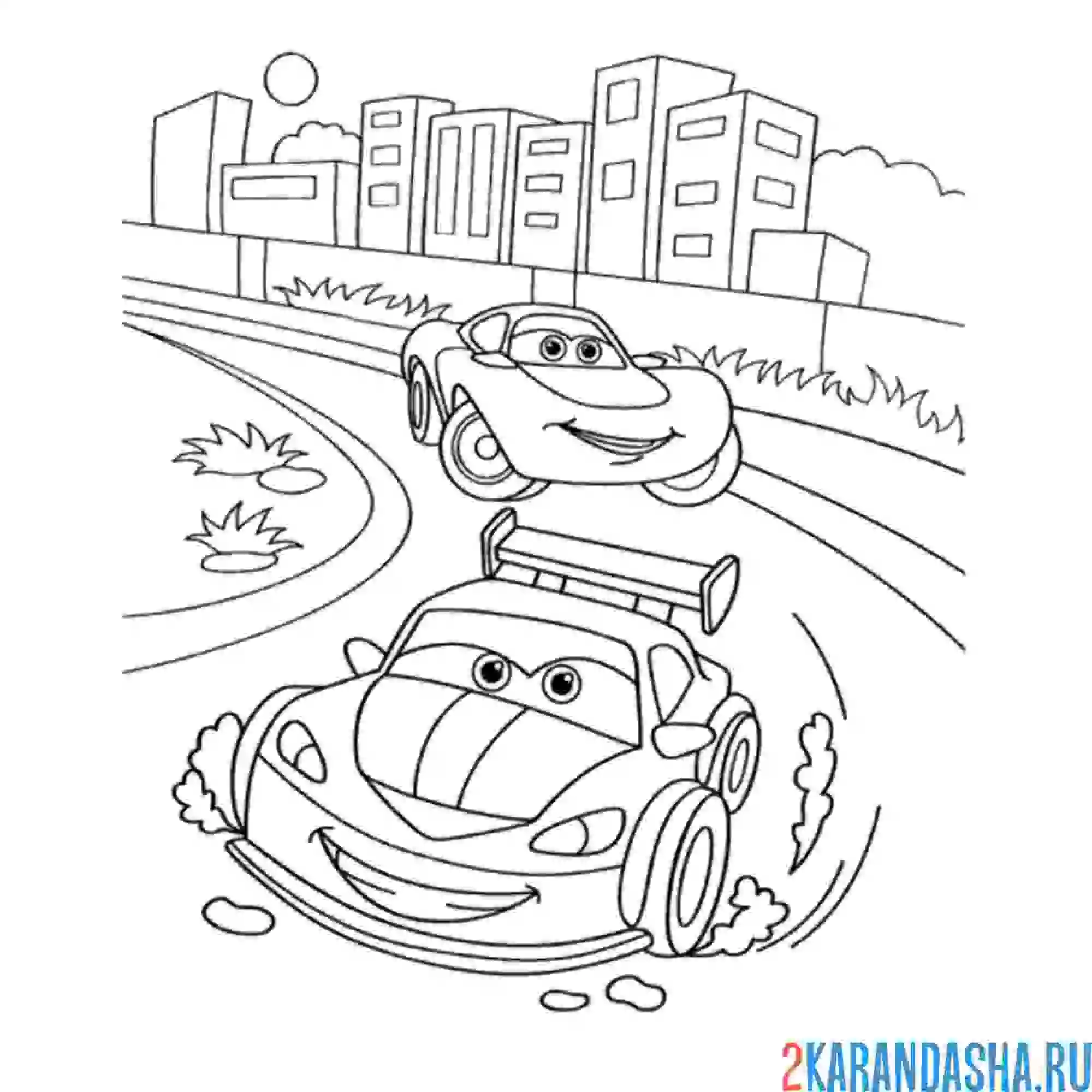 Раскраска крутые тачки