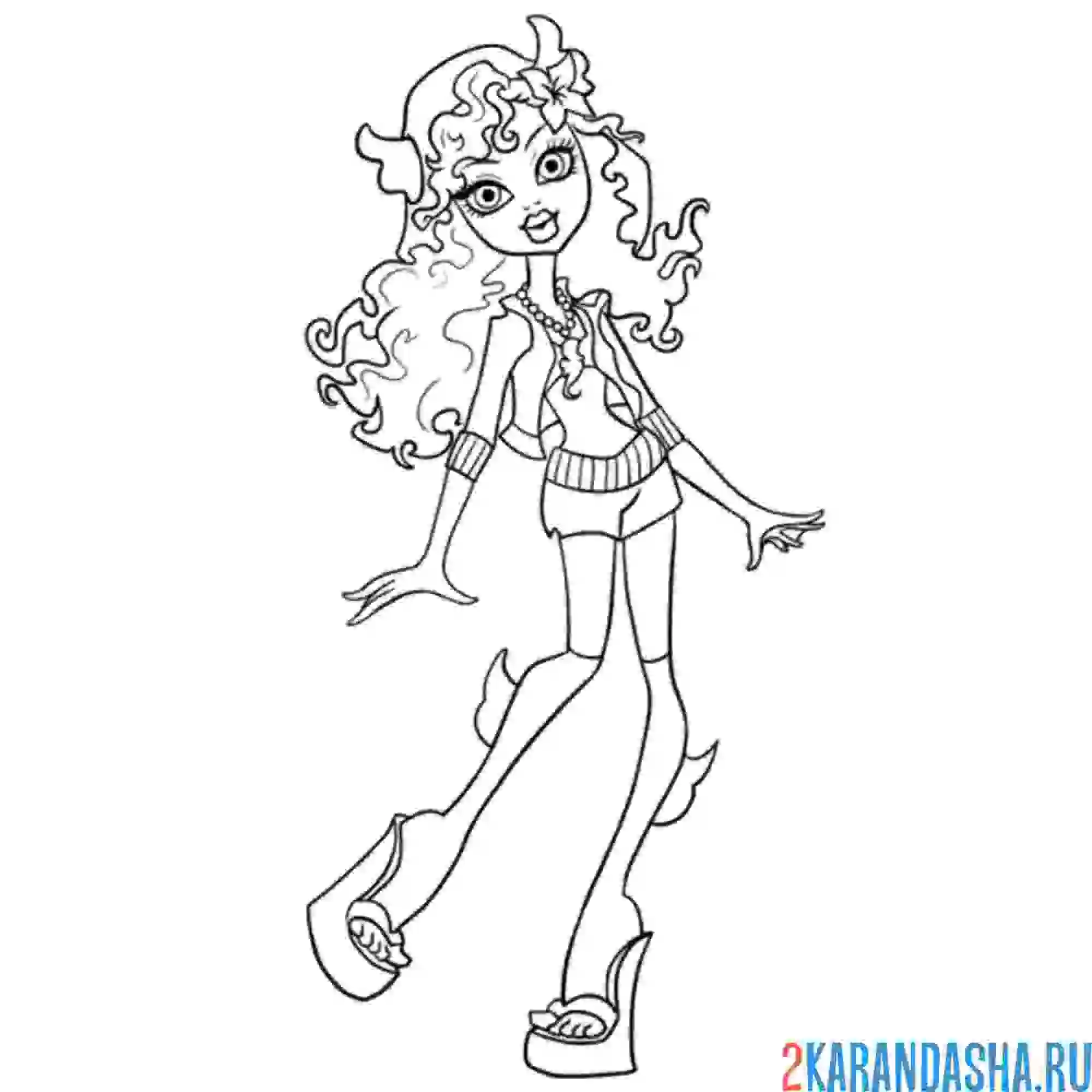 Раскраска лагуна блю кокетка монстр хай