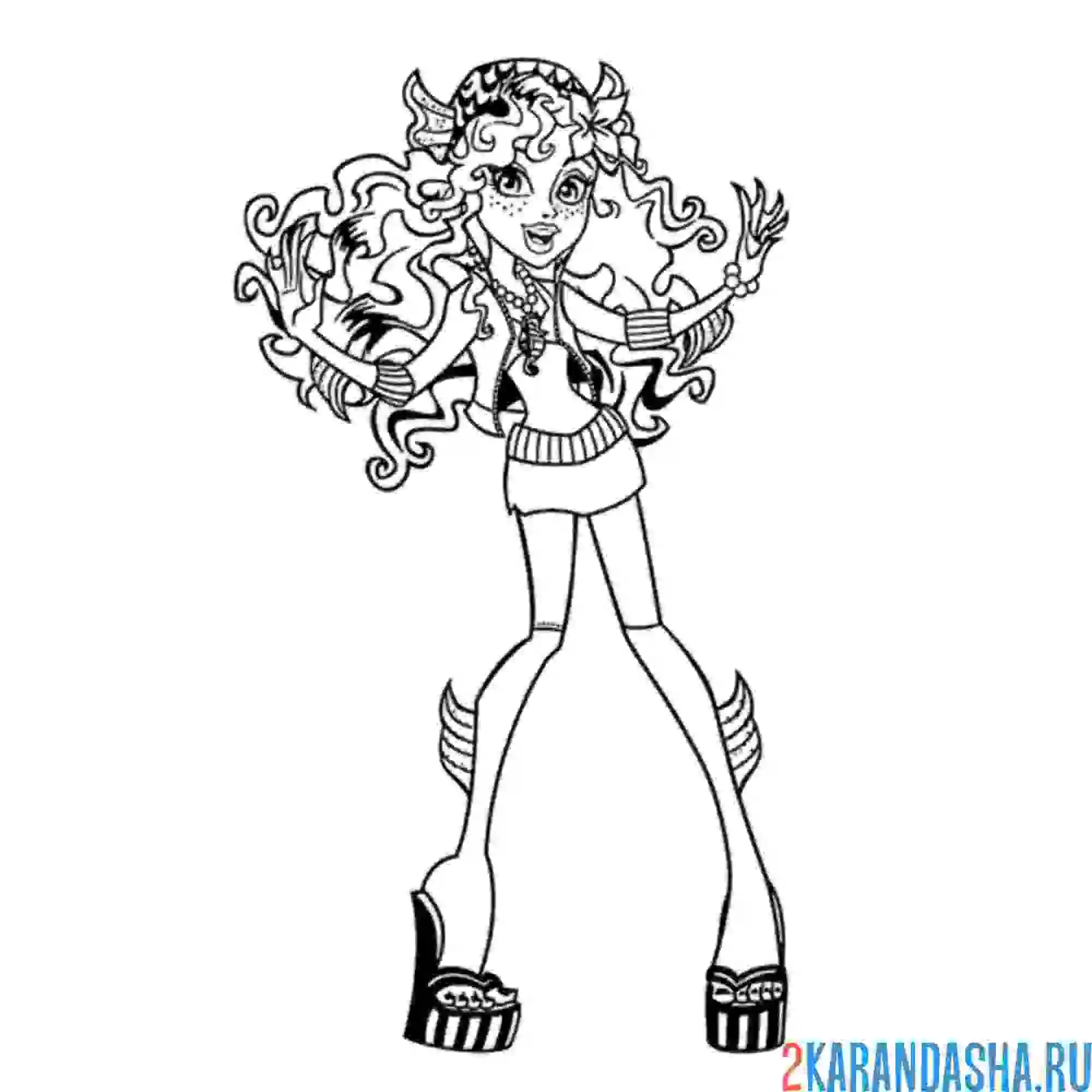 Раскраска лагуна блю красотка монстр хай