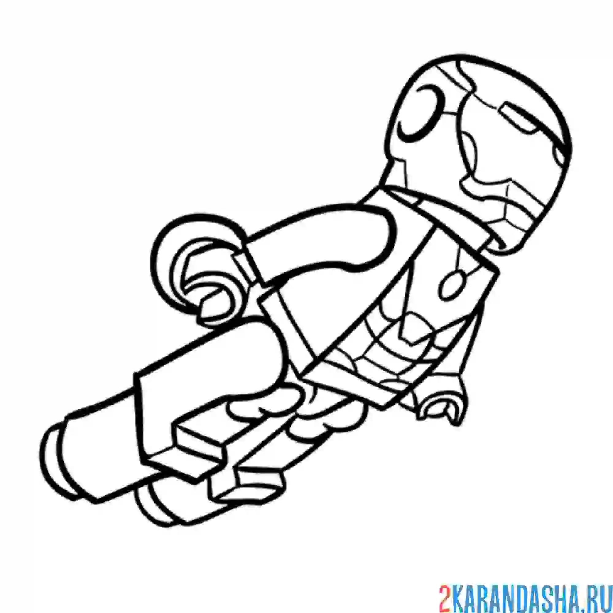 Раскраска лего железный человек
