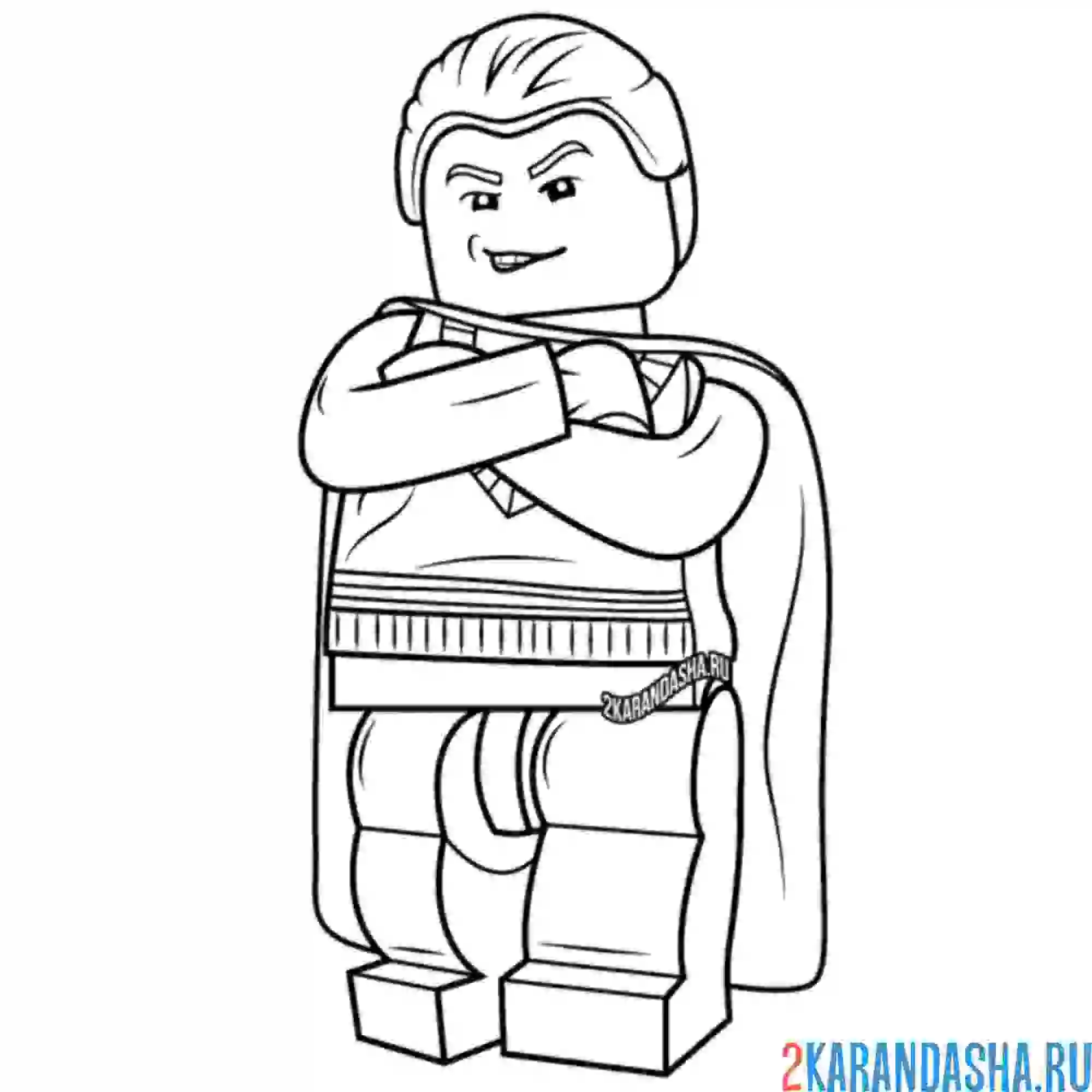 Раскраска лего рон уизли из гарри поттер