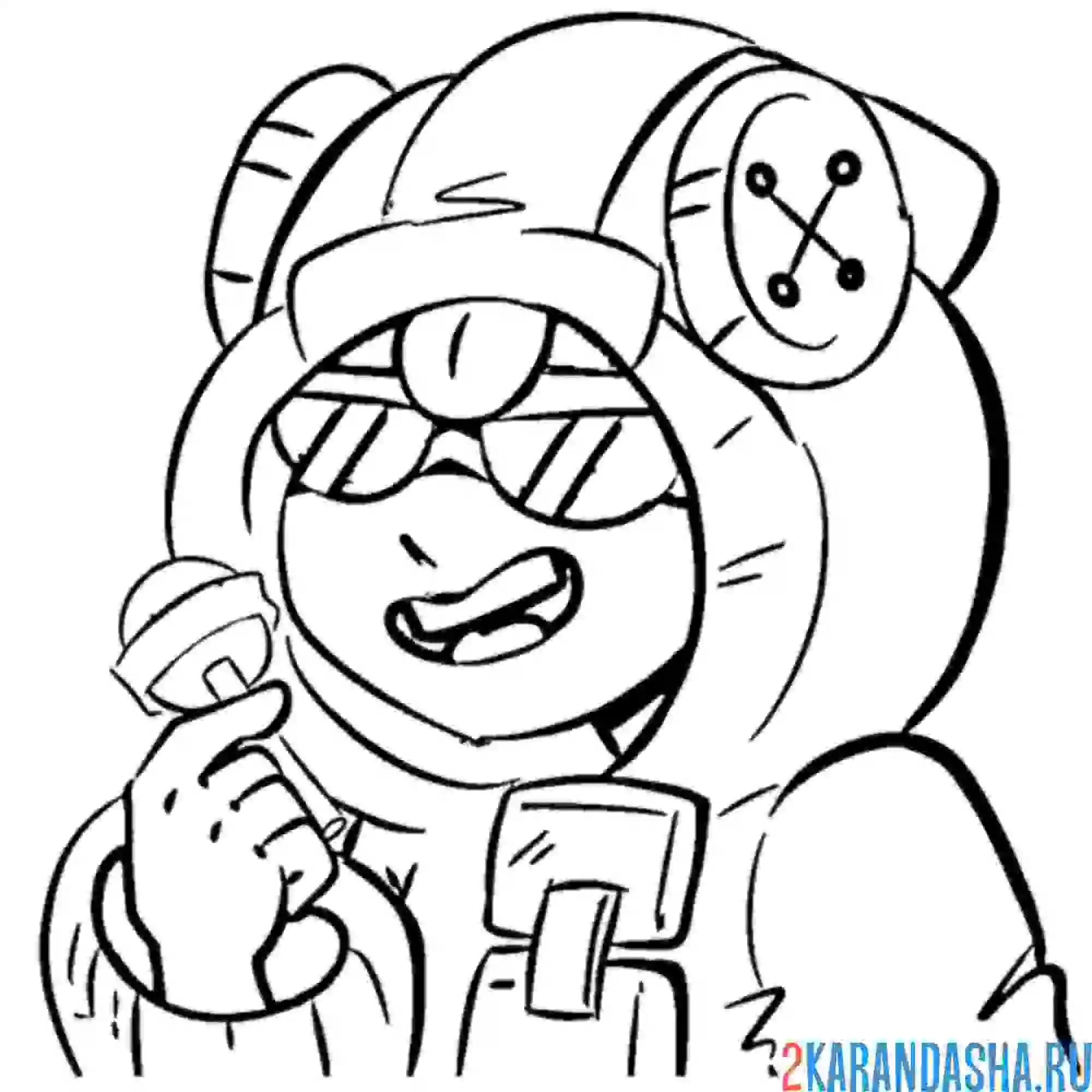 Раскраска леон в очках