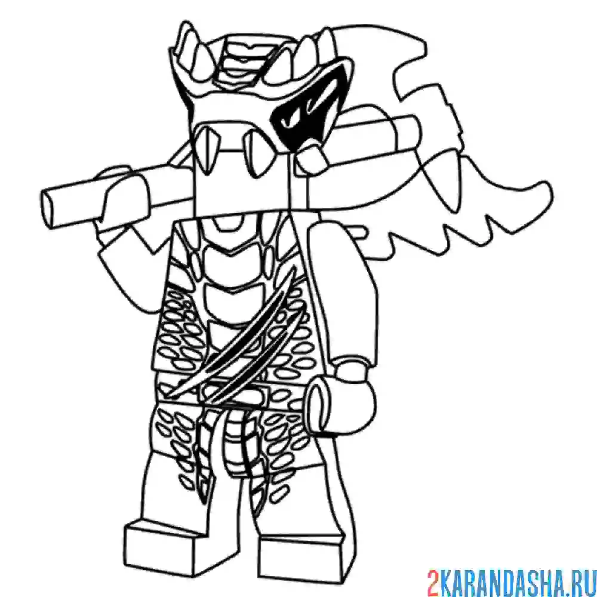 Раскраска лизару ниндзяго