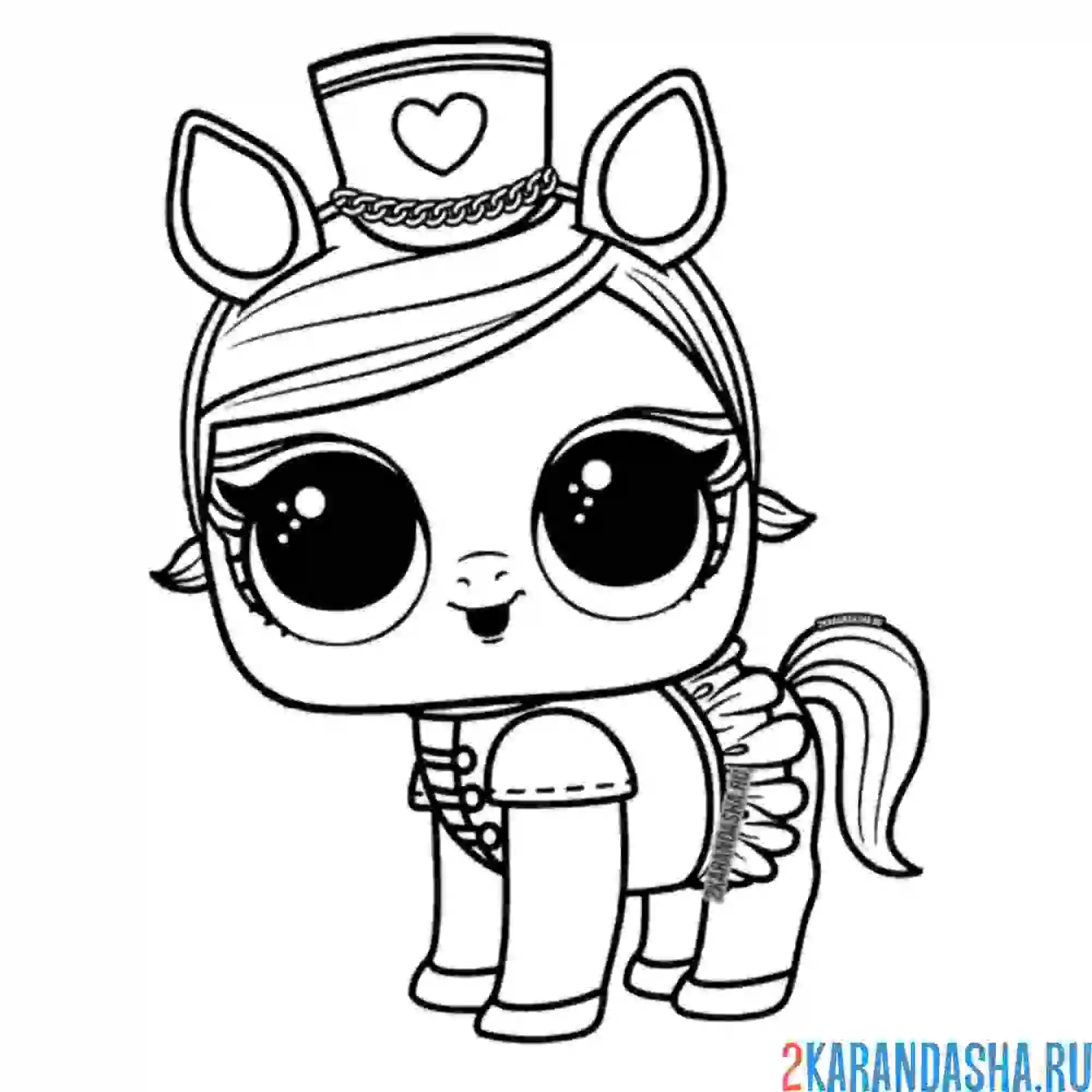 Раскраска лол питомцы пони