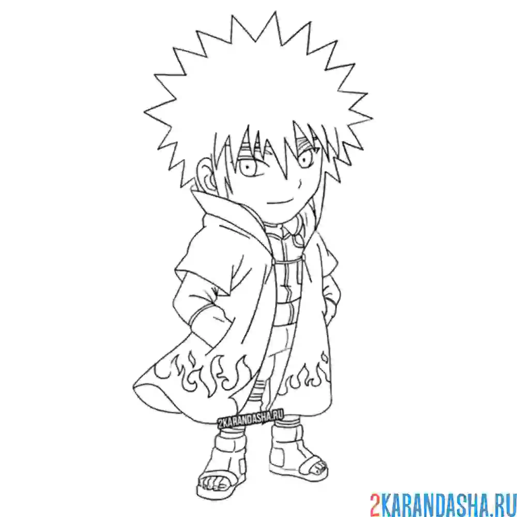 Раскраска минато намиказэ наруто