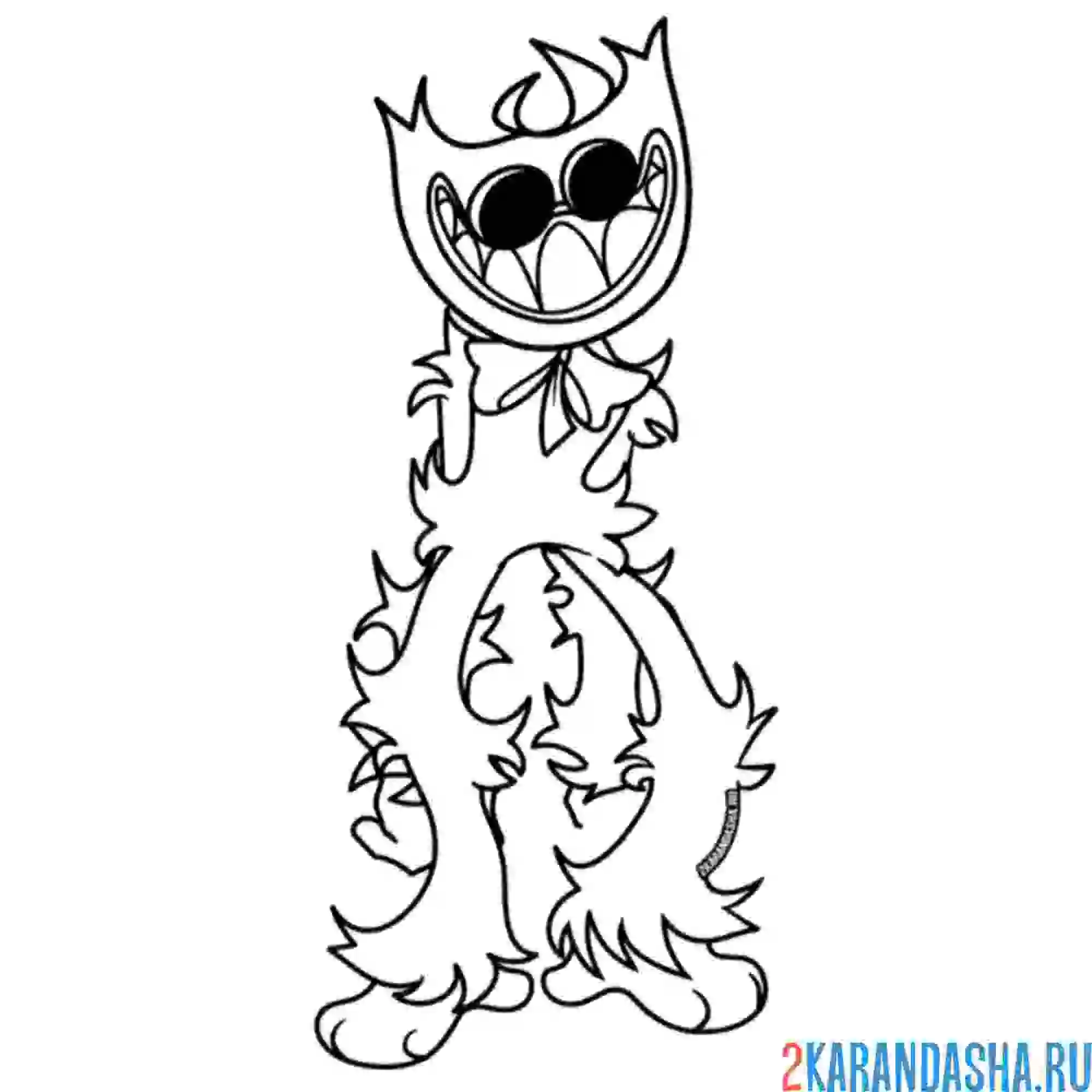 Раскраска монстр хагги вагги