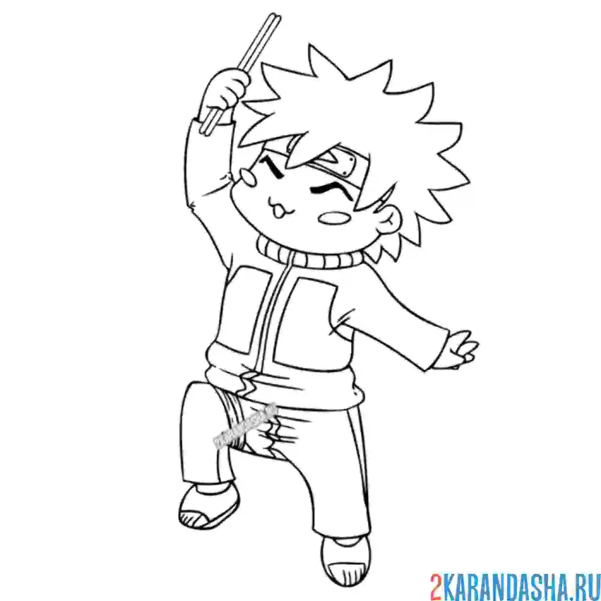 Раскраска наруто герой