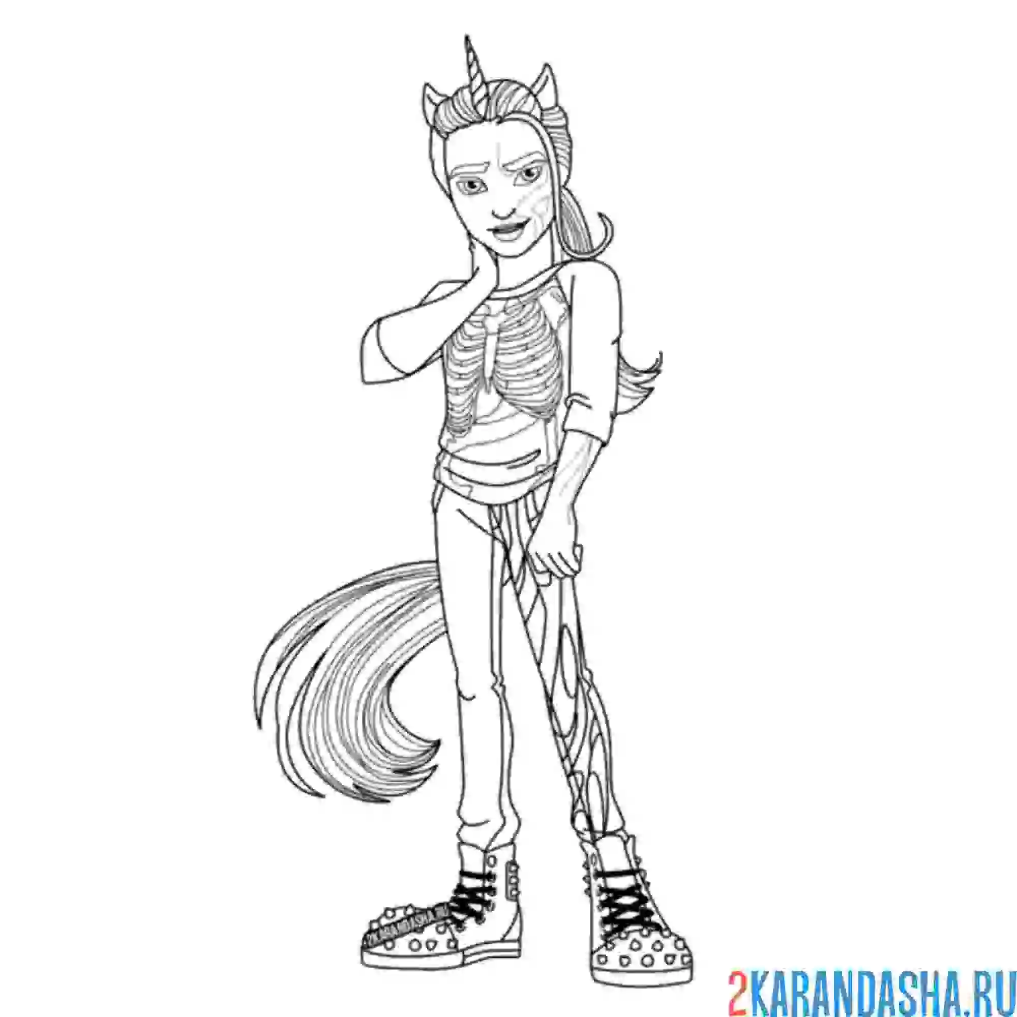 Раскраска монстр хай нейтан рот