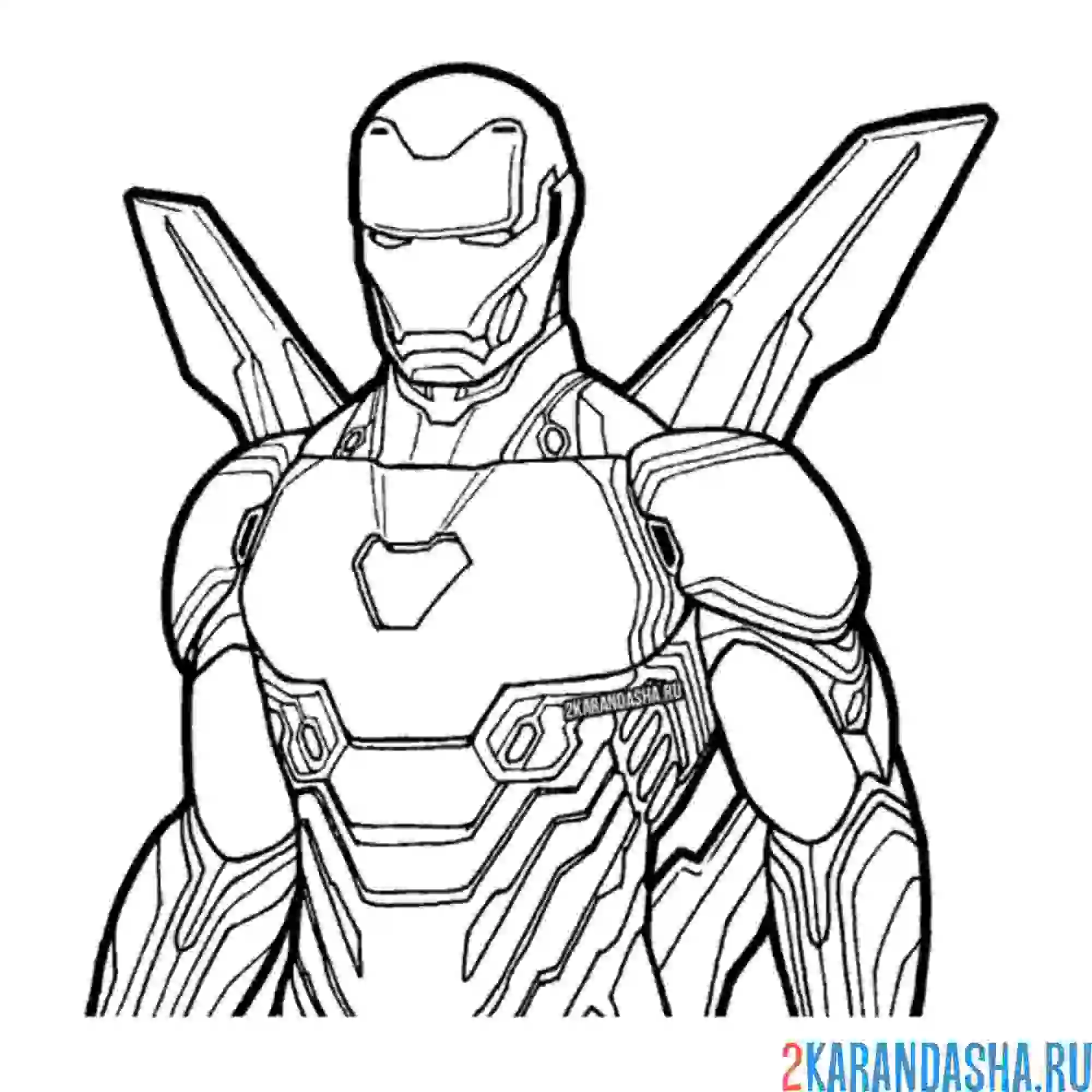 Раскраска новый железный человек