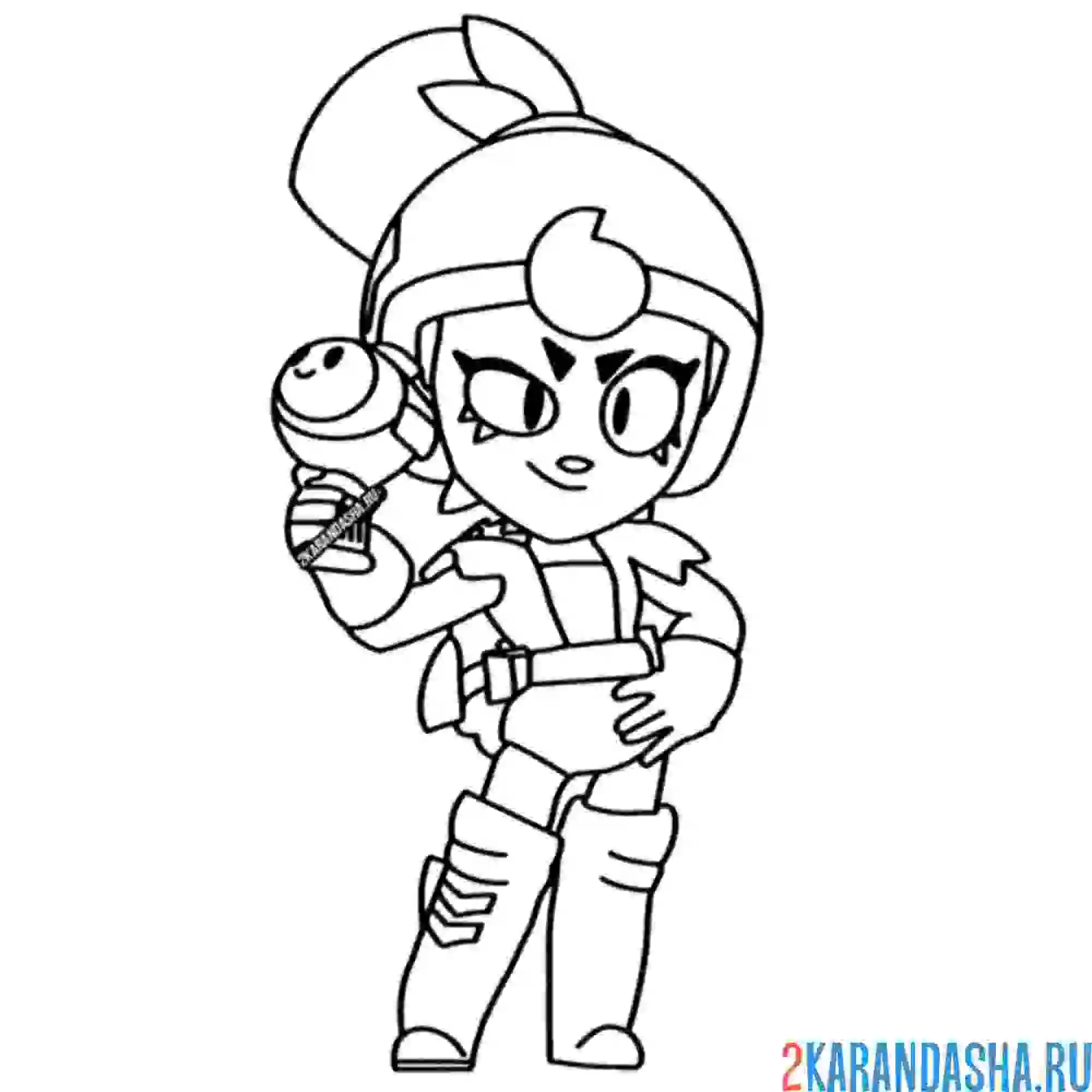 Раскраска новый скин джанет