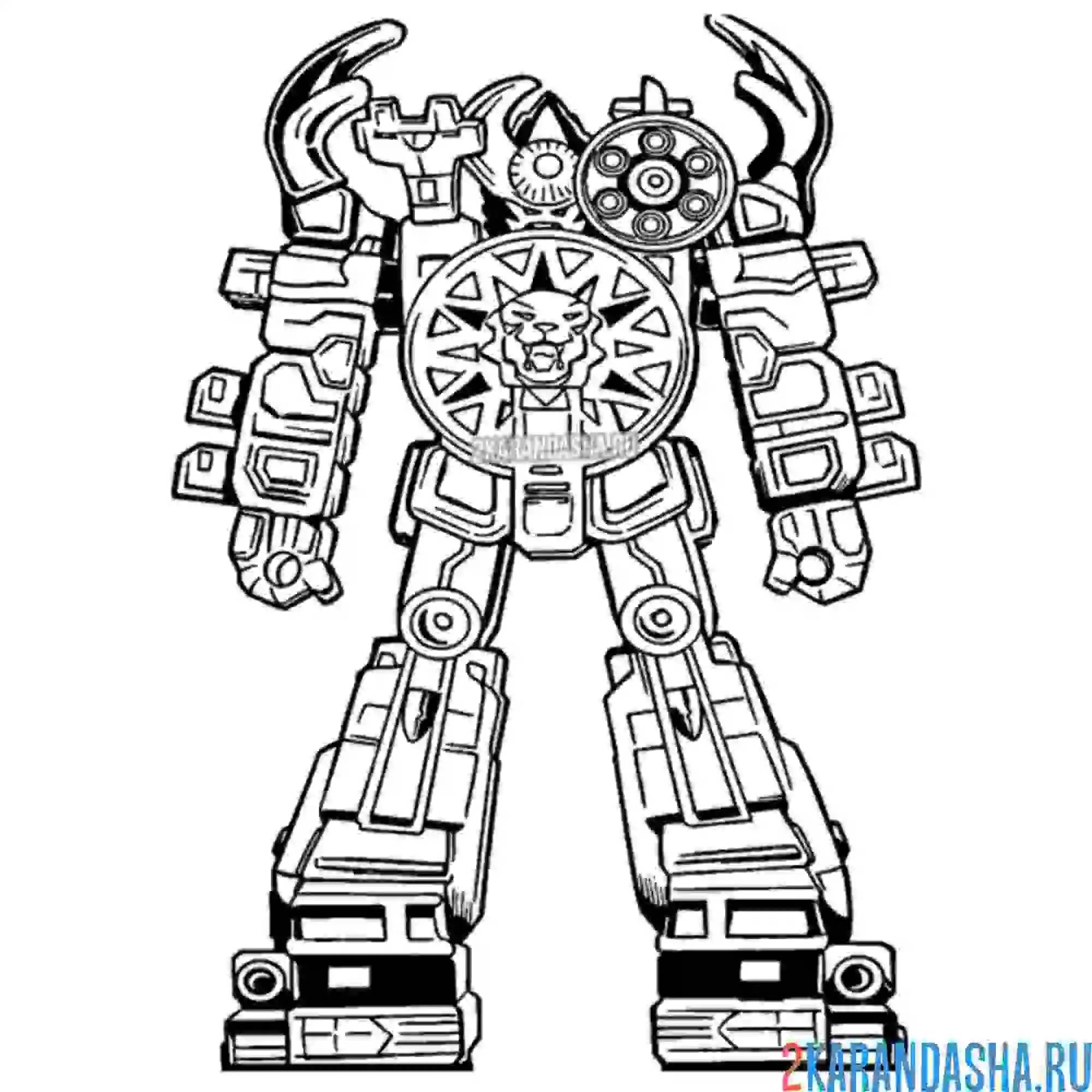 Раскраска опасный инопланетный робот