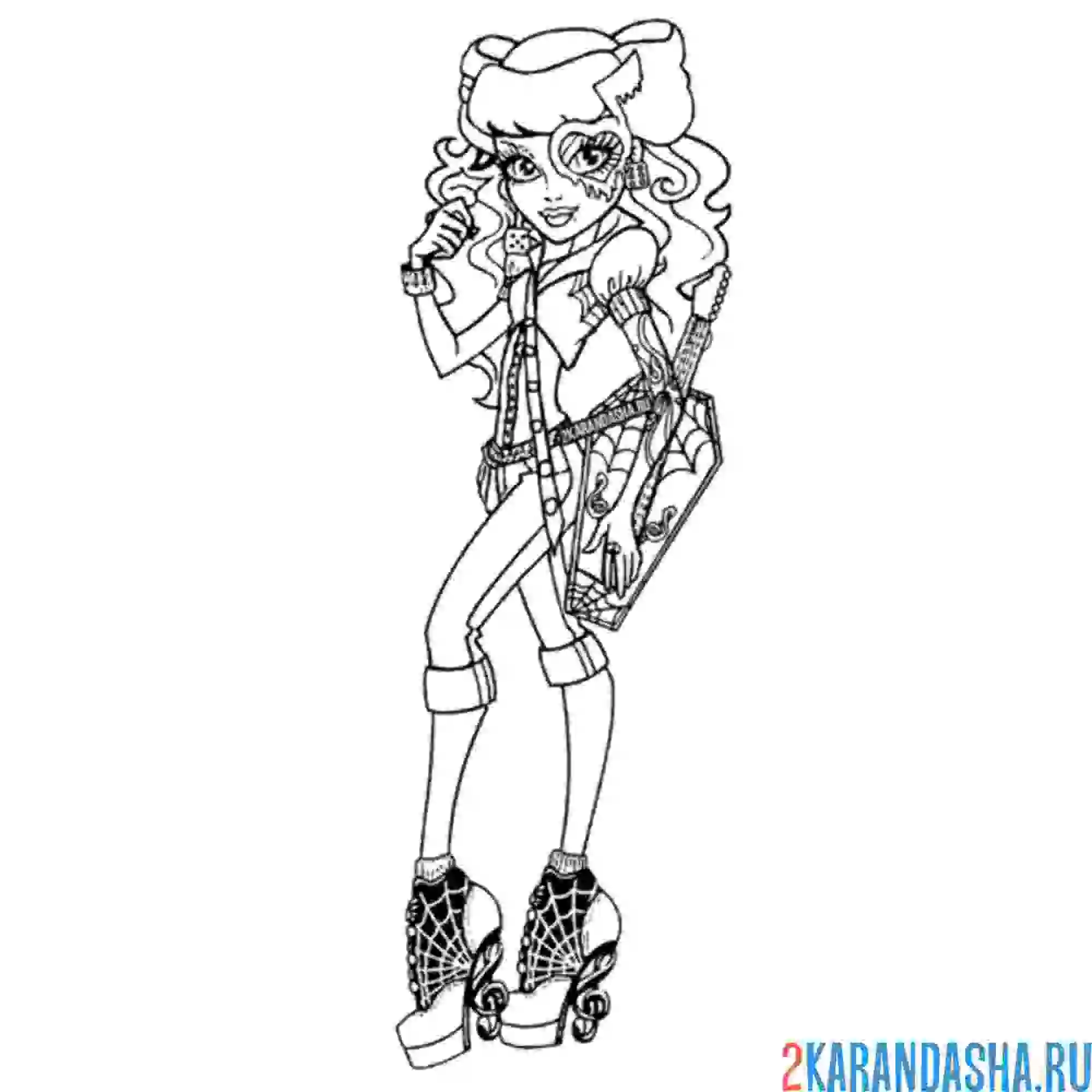 Раскраска оперетта монстр хай