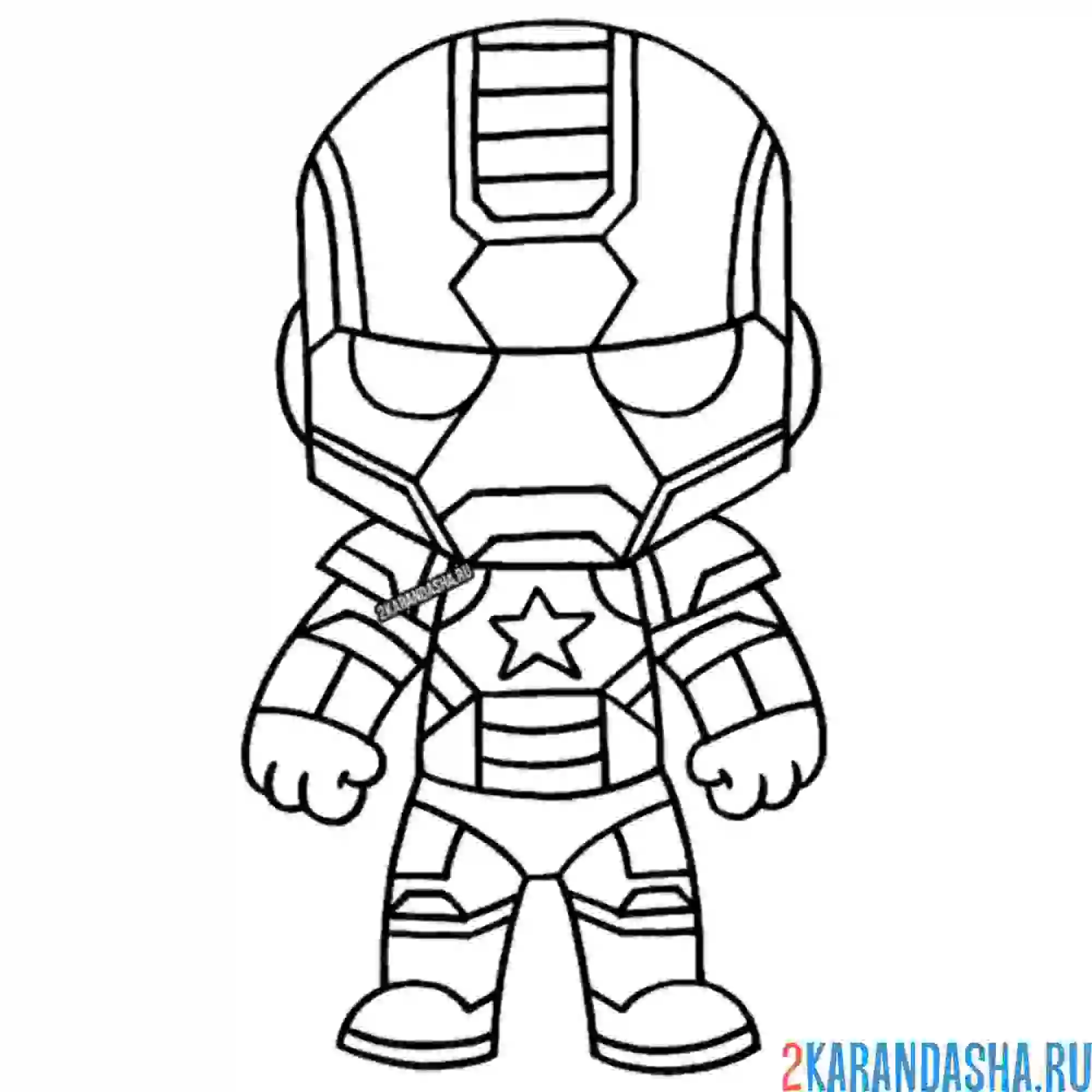 Раскраска патриот железный человек