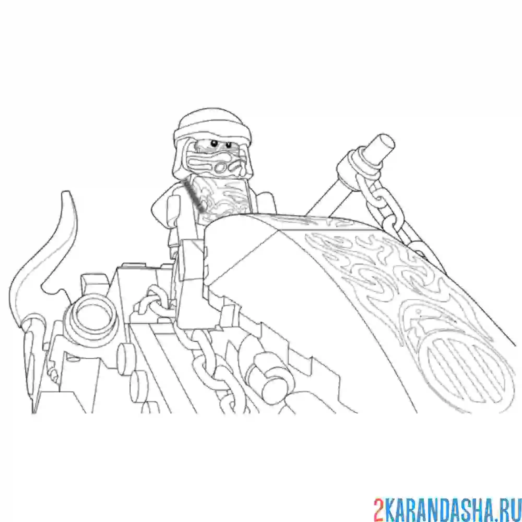 Раскраска погоня ниндзя