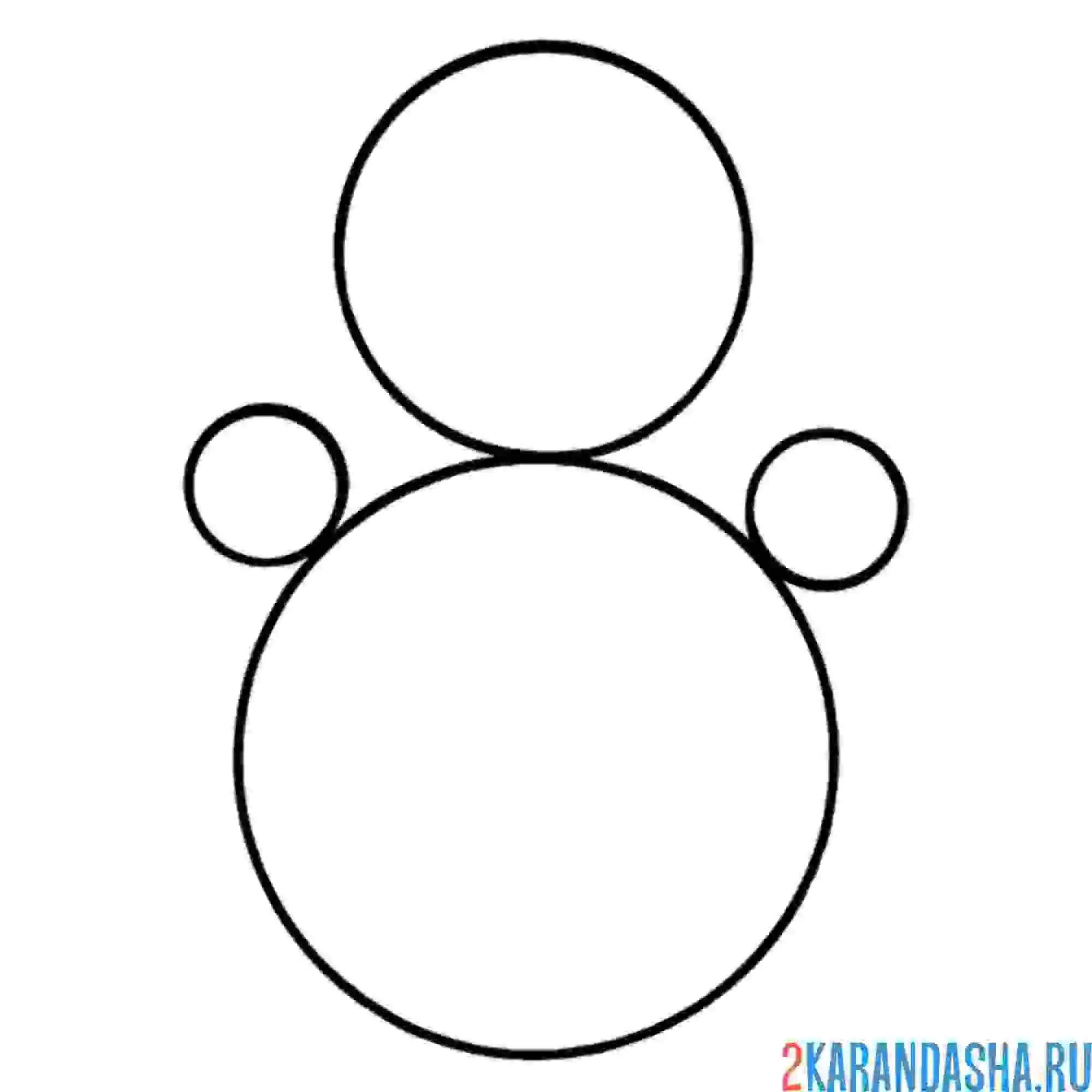 Раскраска простая неваляшка из кругов