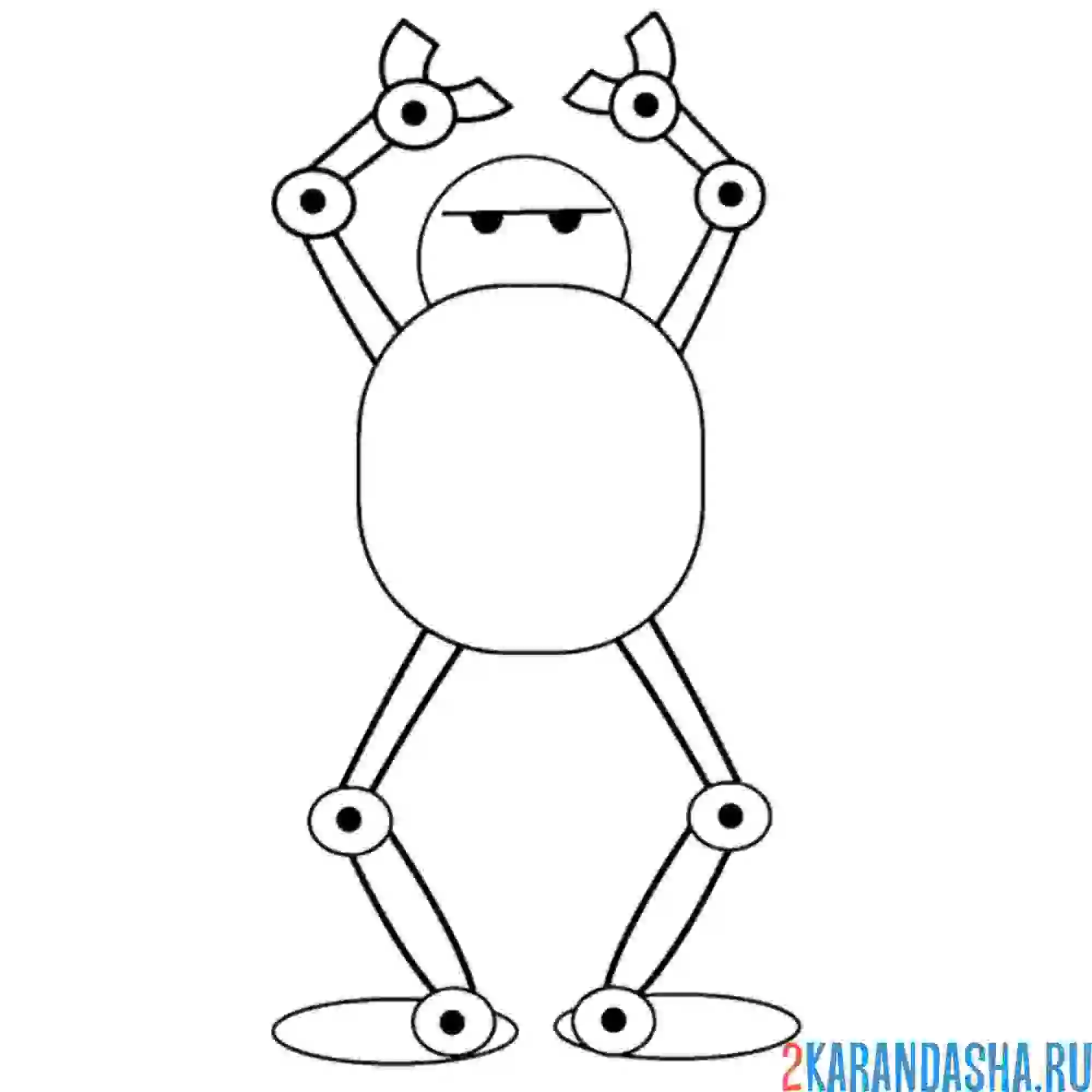 Раскраска простой робот