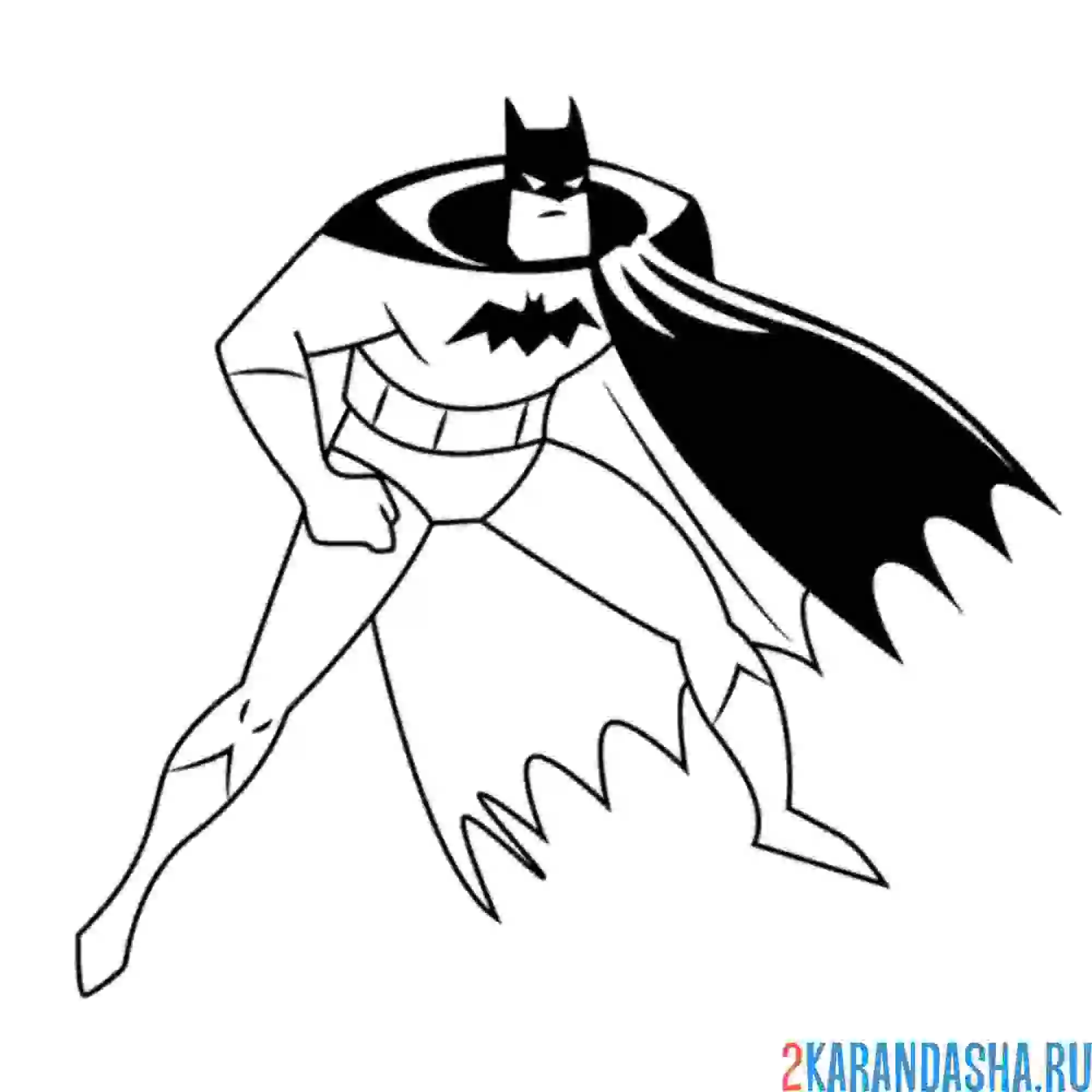 Раскраска рисунок бэтмен