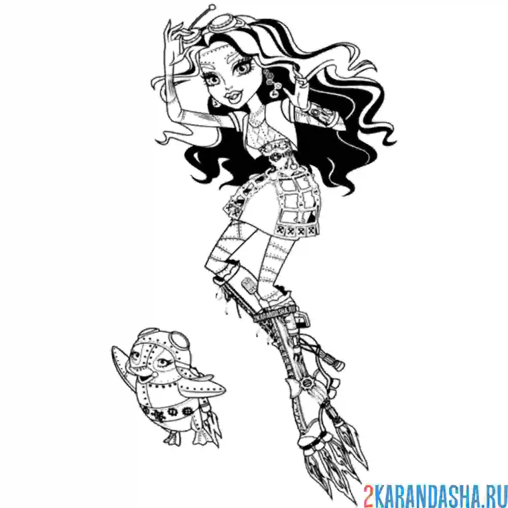 Раскраска робека стим монстр хай