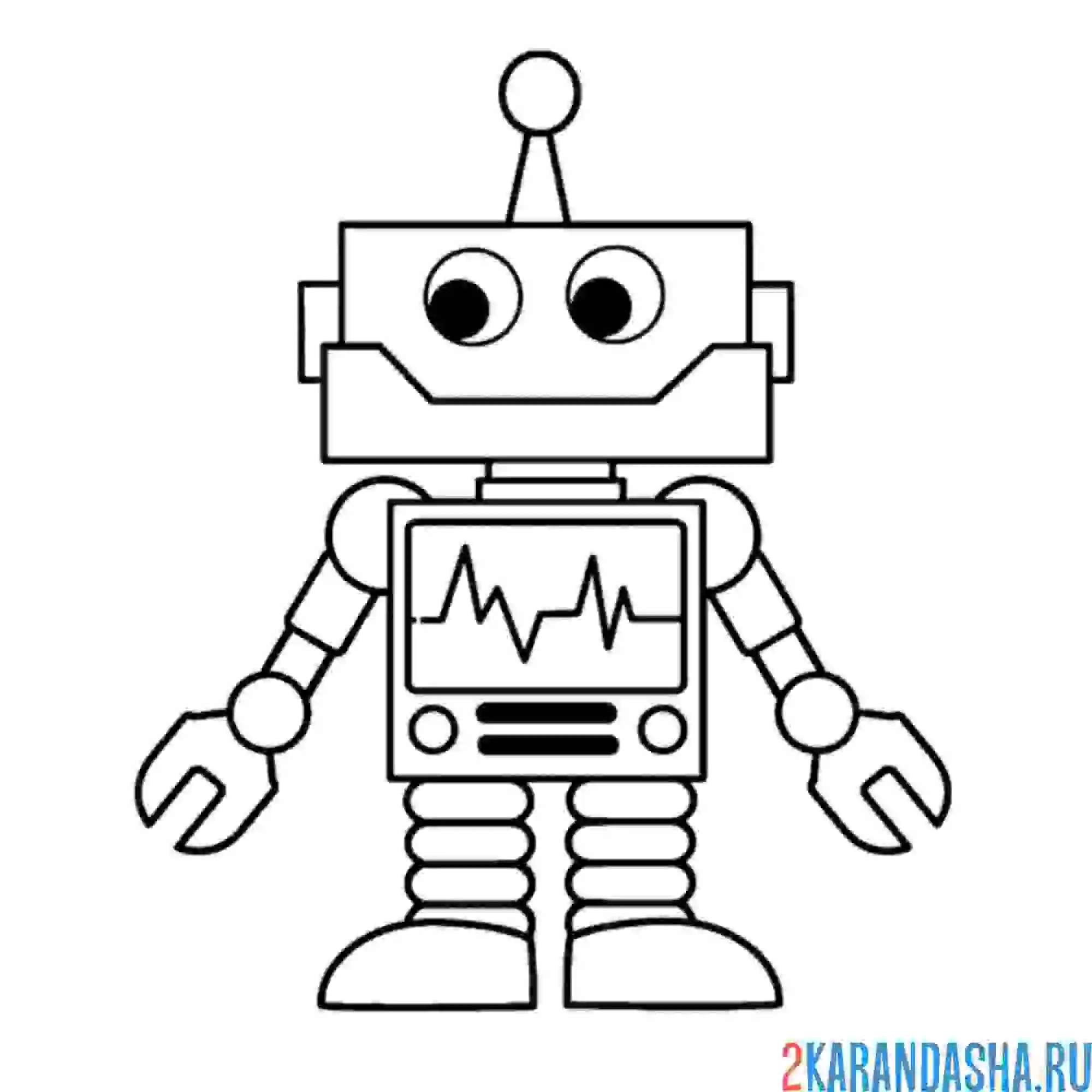 Раскраска робот говорун