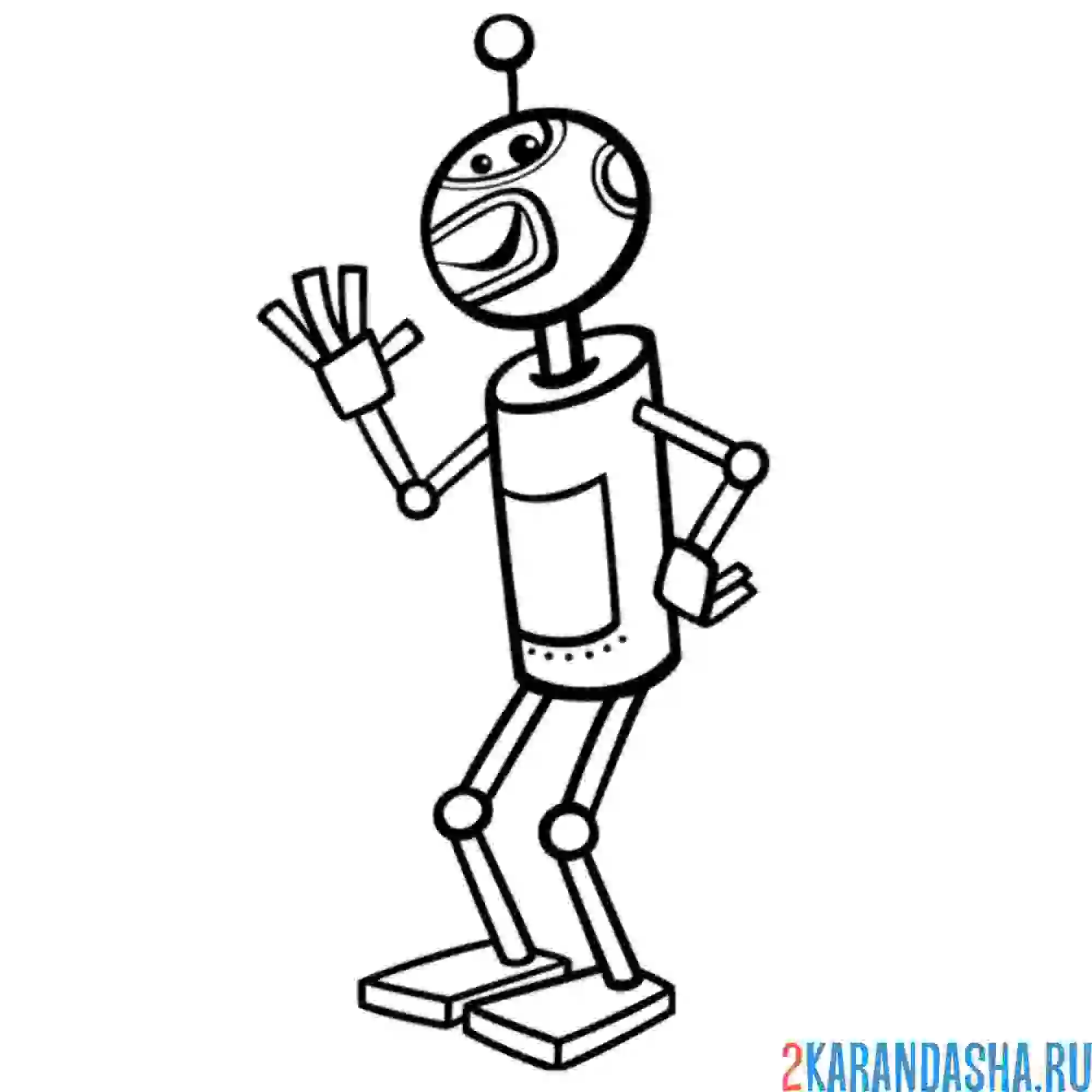 Раскраска робот из прошлого