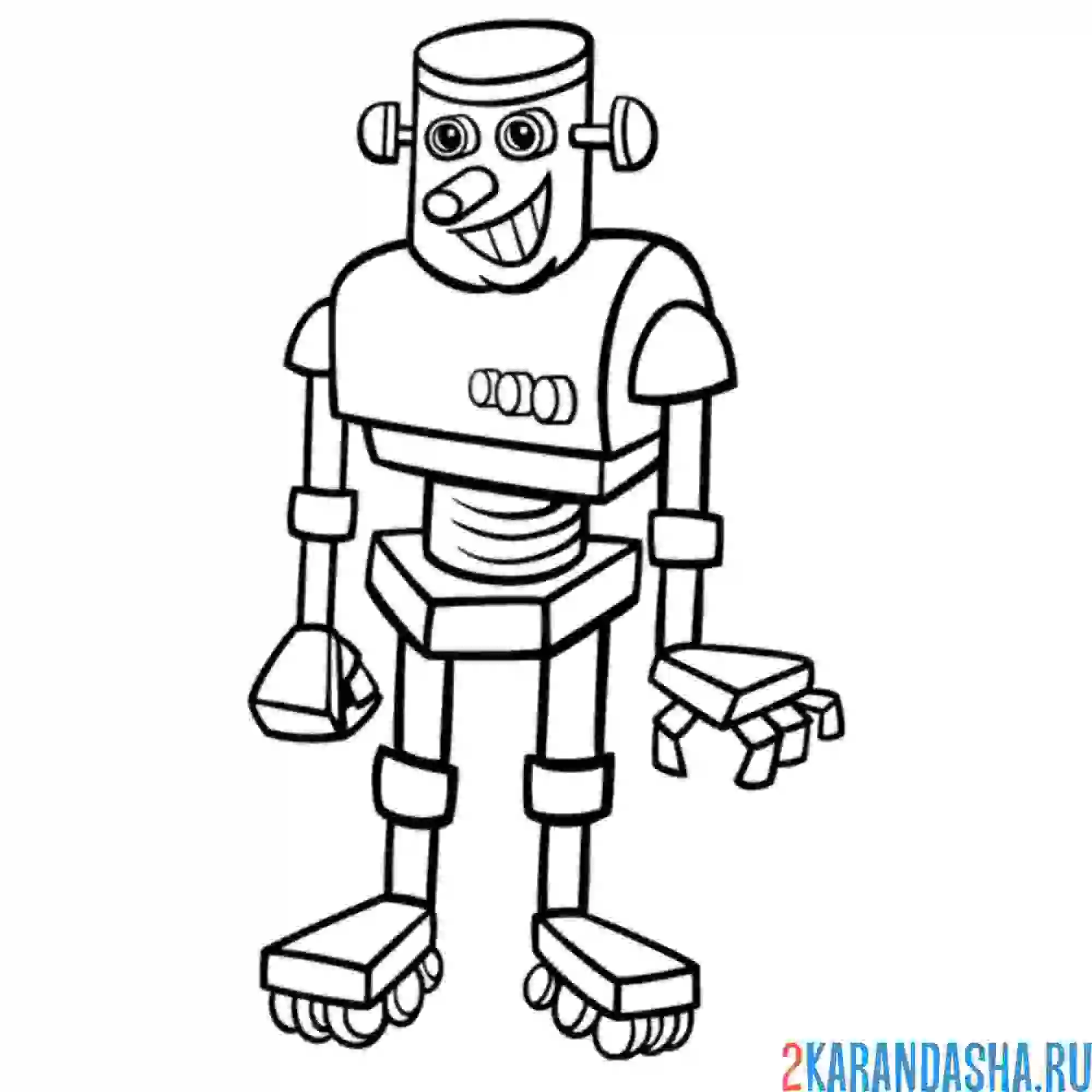 Раскраска робот мужчина