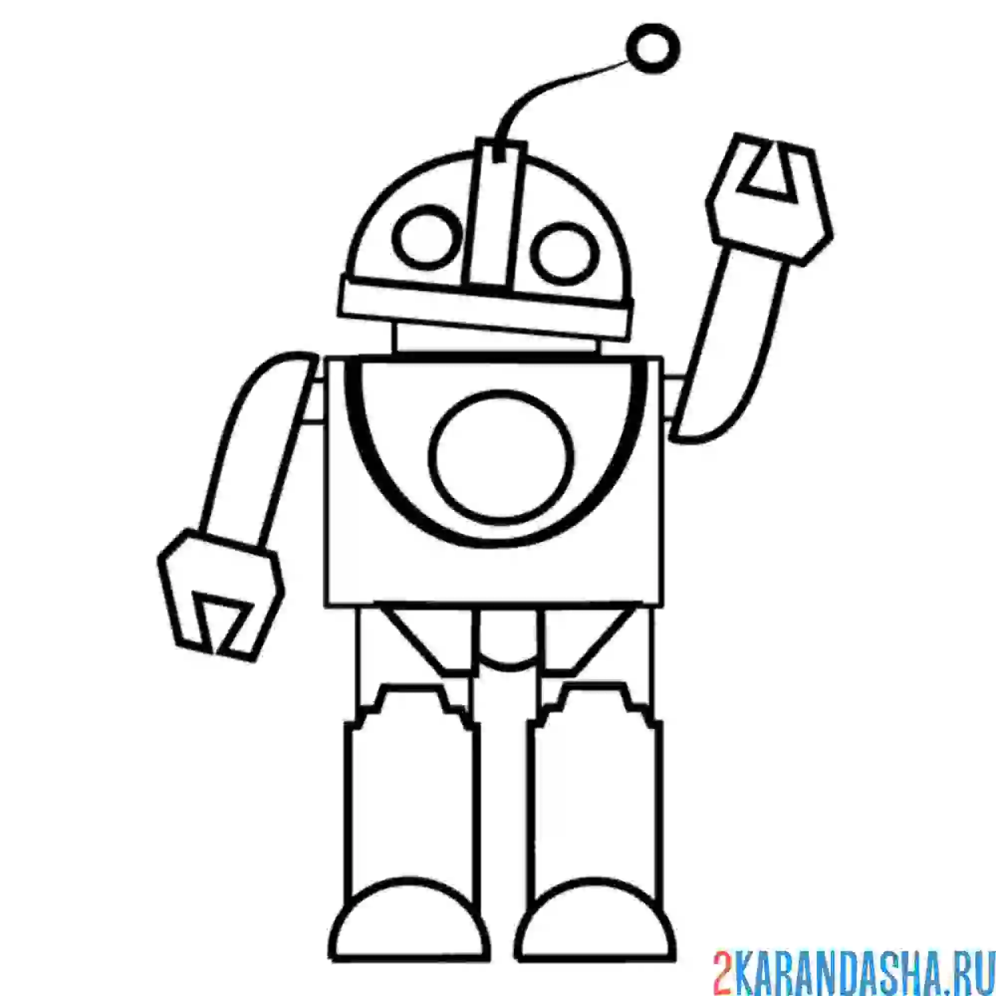 Раскраска робот похож на человека