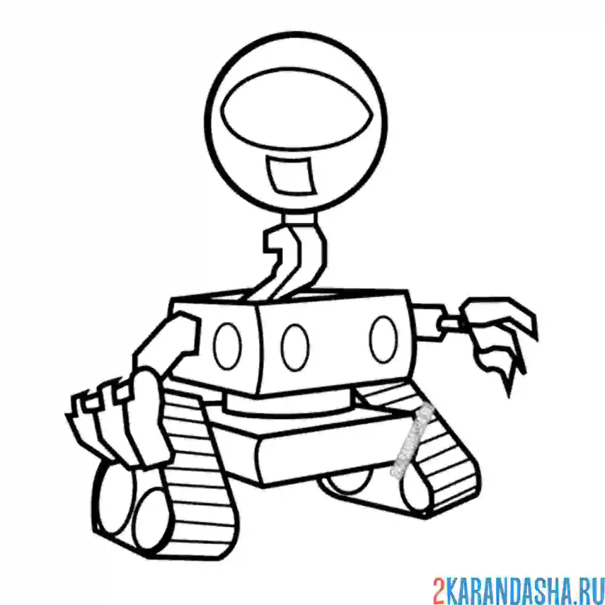 Раскраска робот с экраном