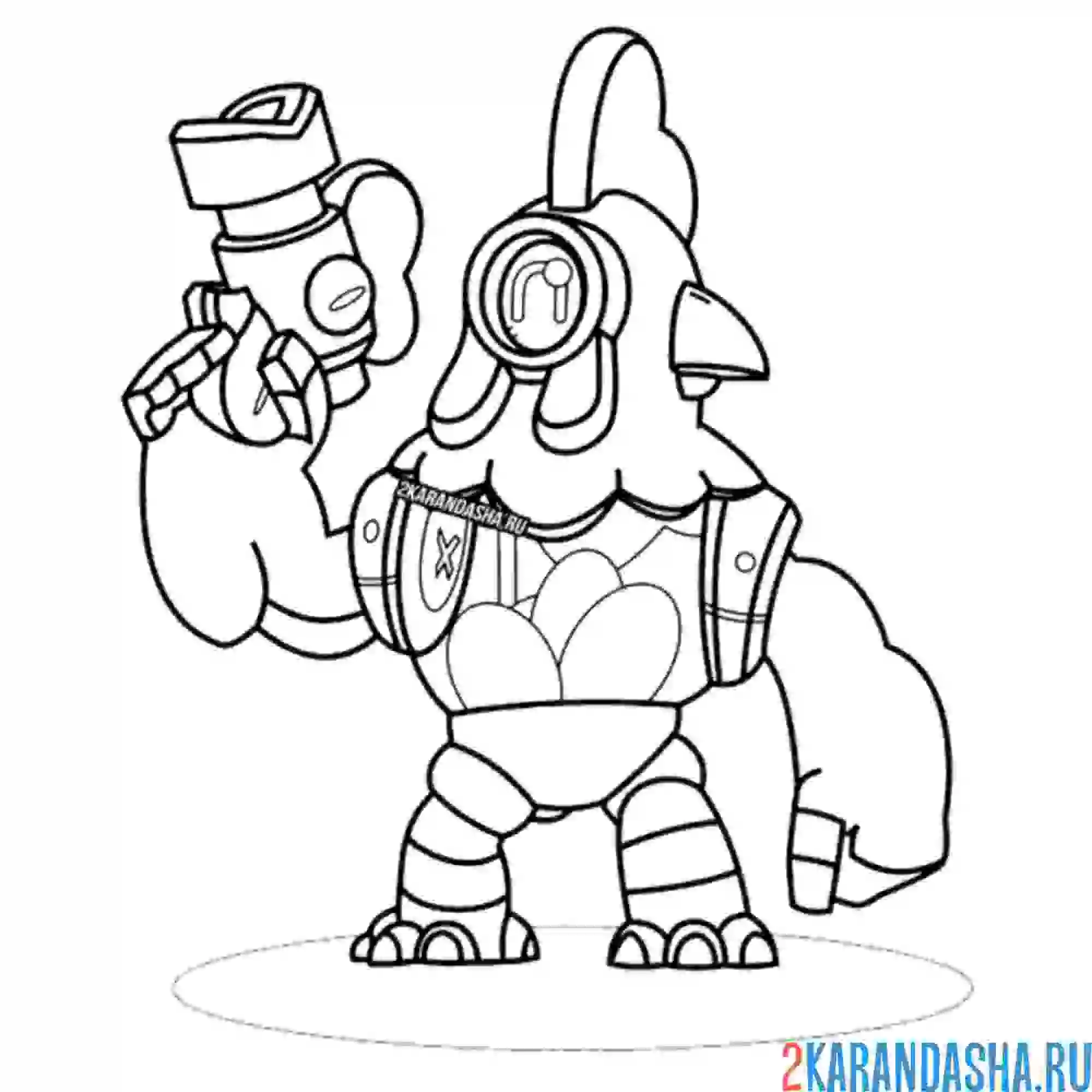 Раскраска роко чикен (цыпленок)