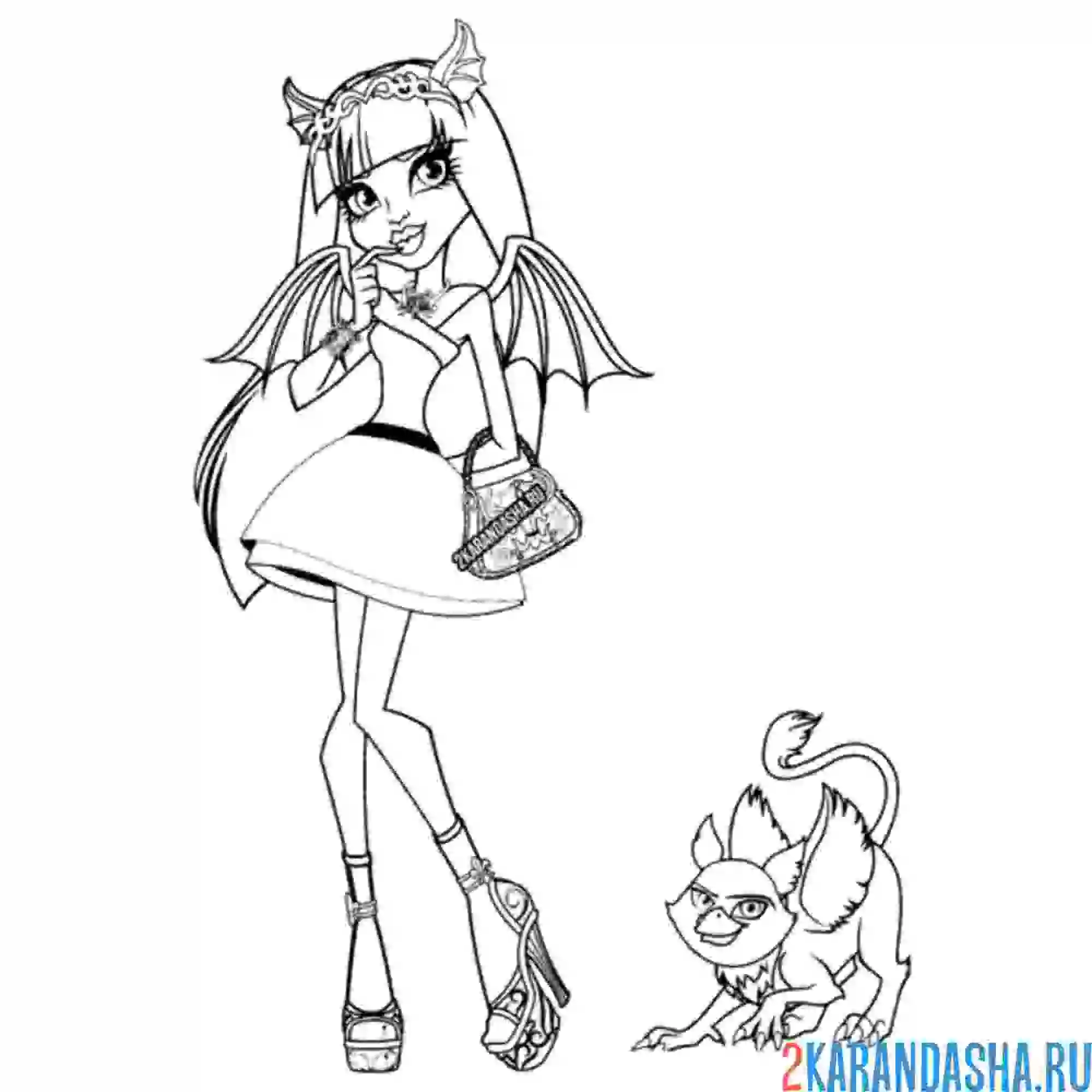 Раскраска монстр хай рошель гойл