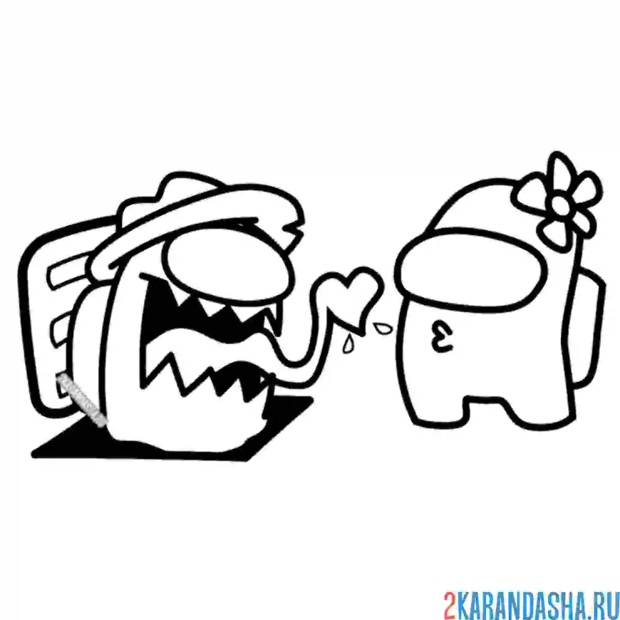 Раскраска амонг ас самозванец и член экипажа