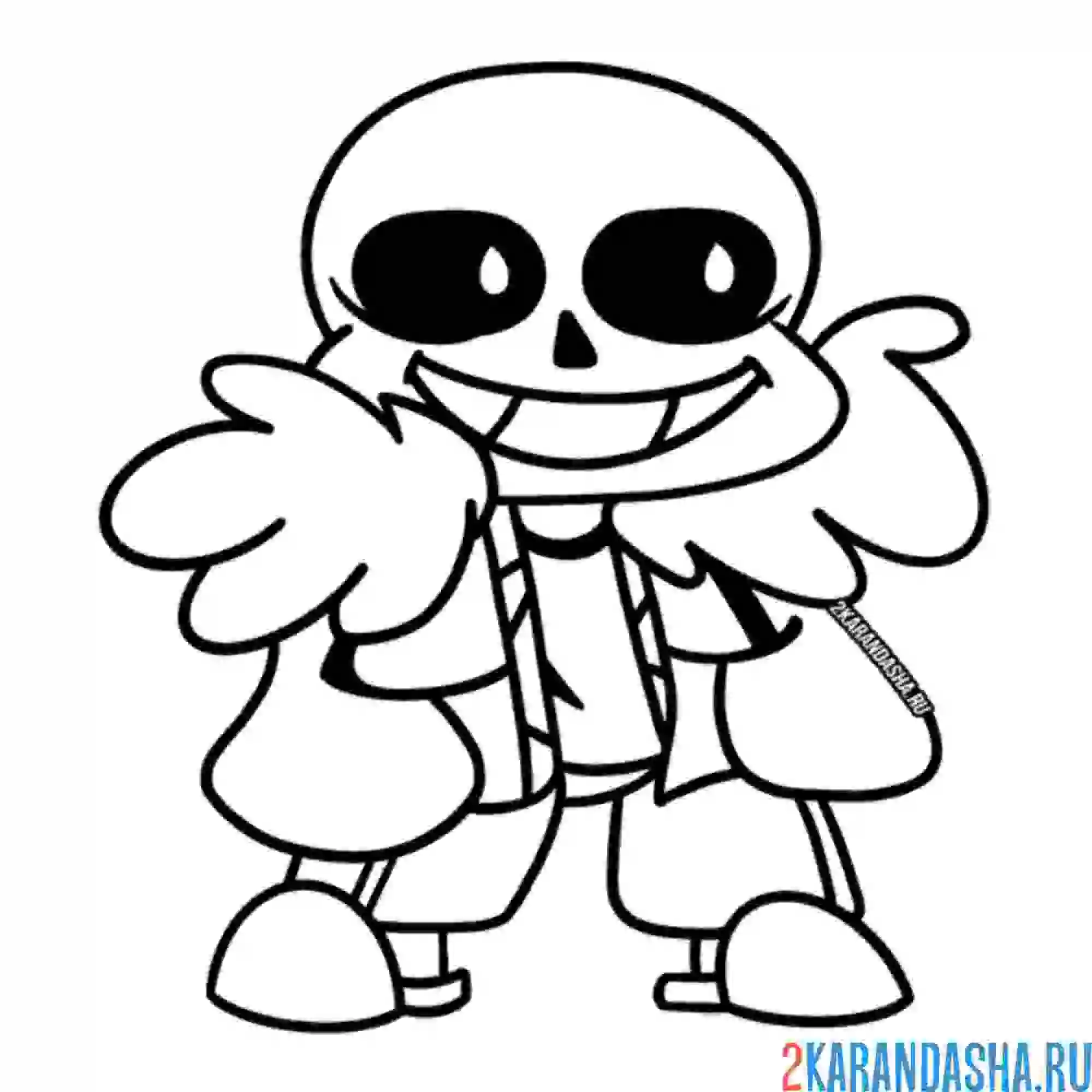 Раскраска санс fnf