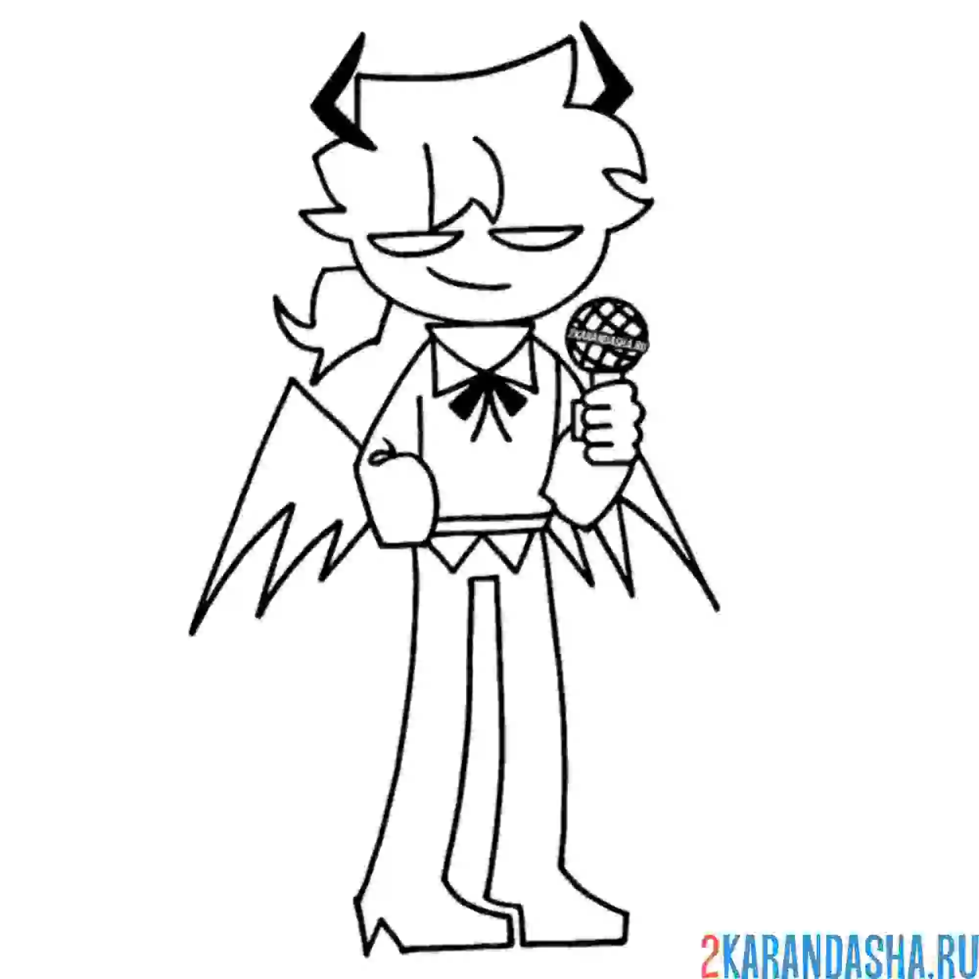 Раскраска селевер friday night funkin