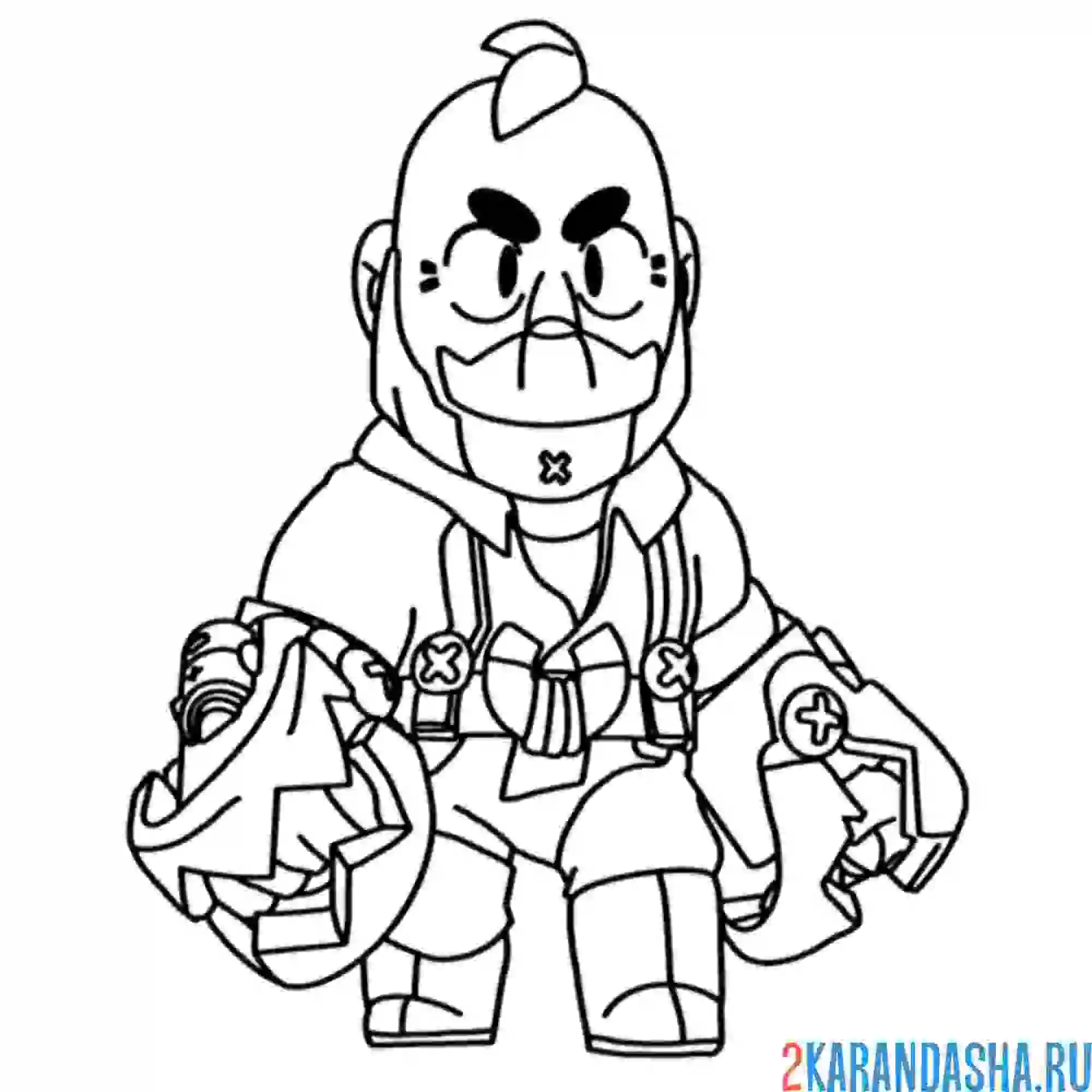 Раскраска сэм боец новый