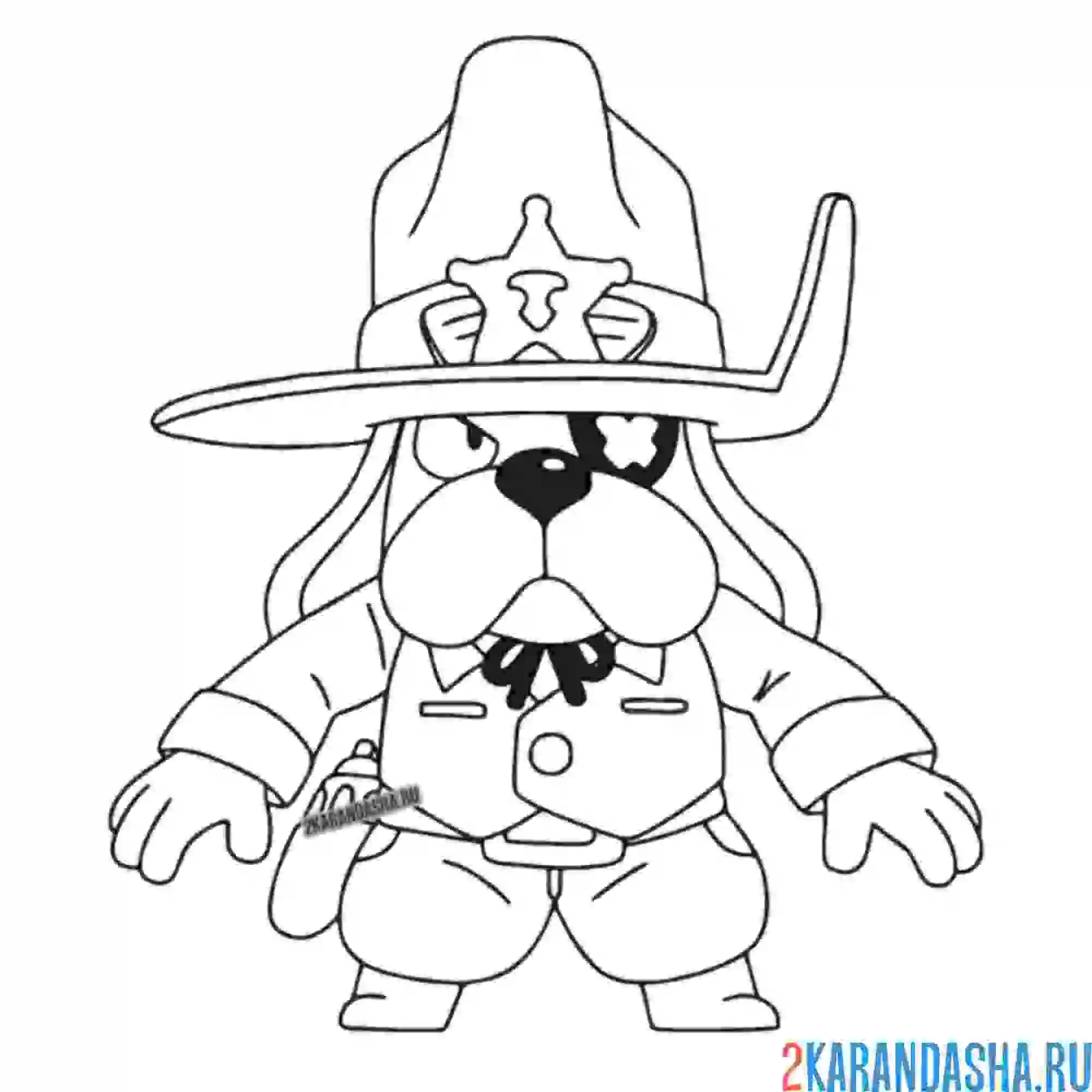 Раскраска шериф гавс новый скин