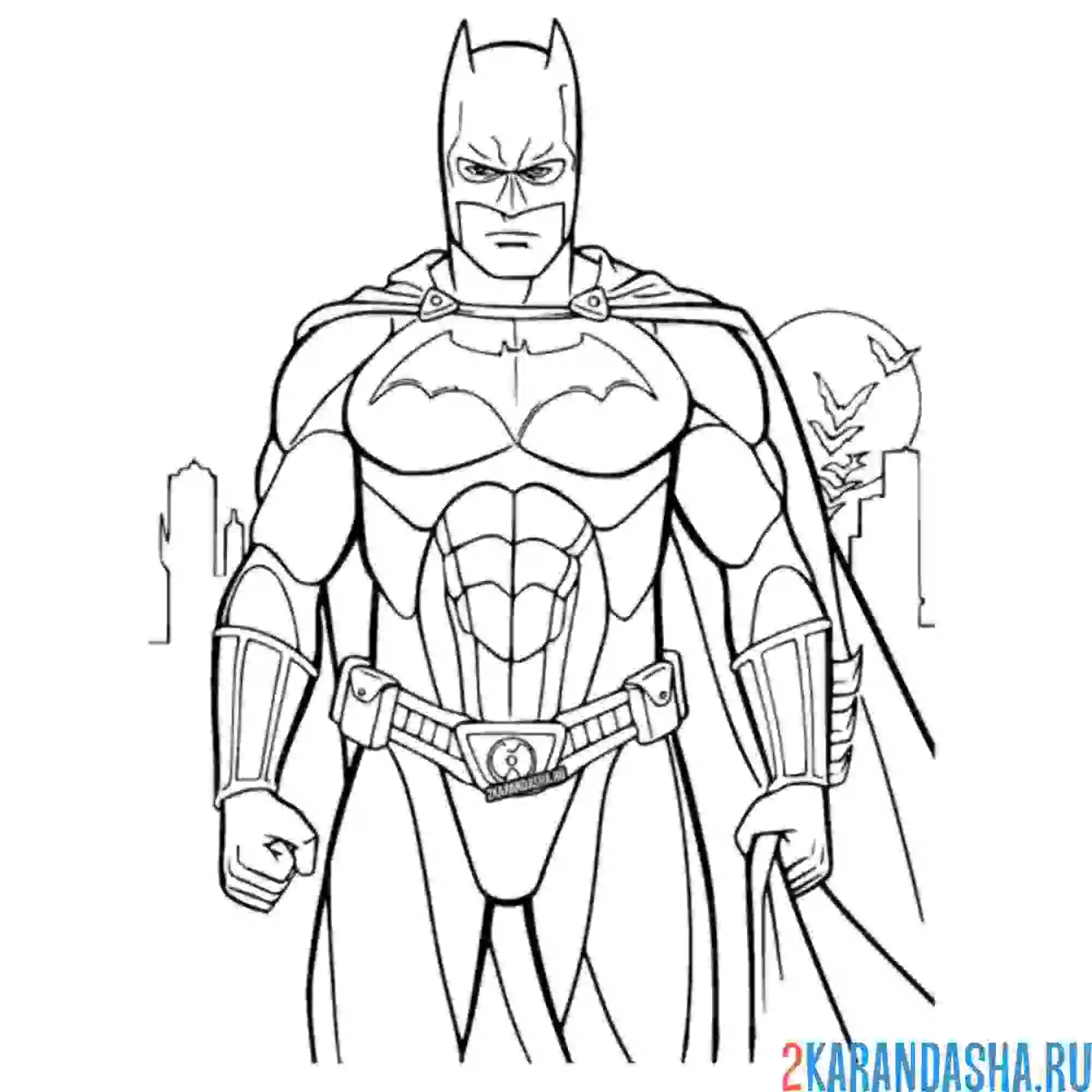 Раскраска силач бэтмен