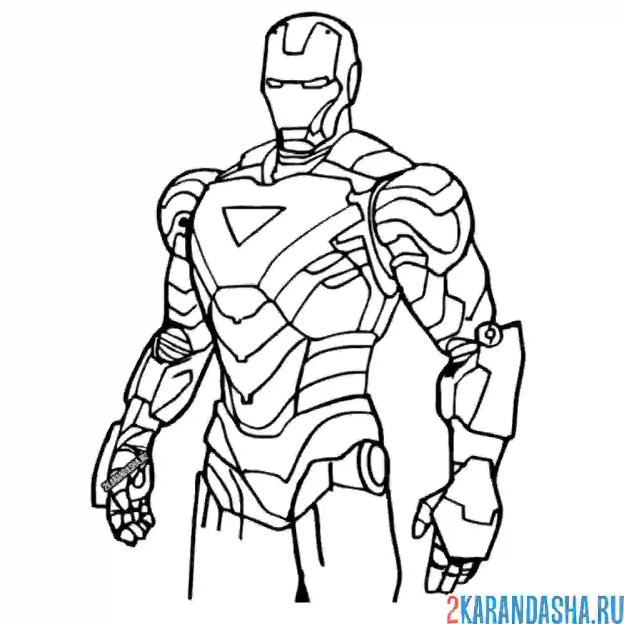 Раскраска силач железный человек