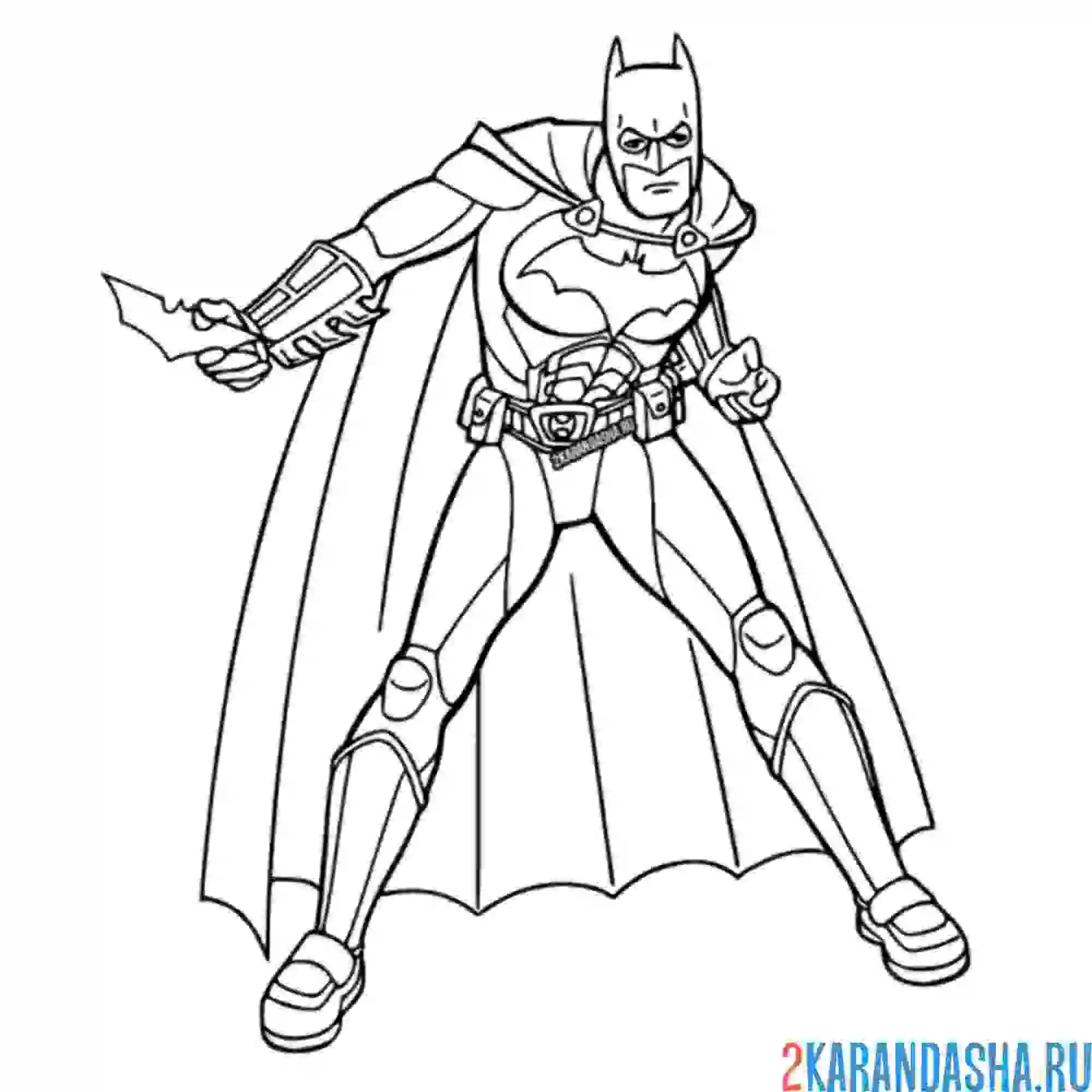 Раскраска сильный бэтмен