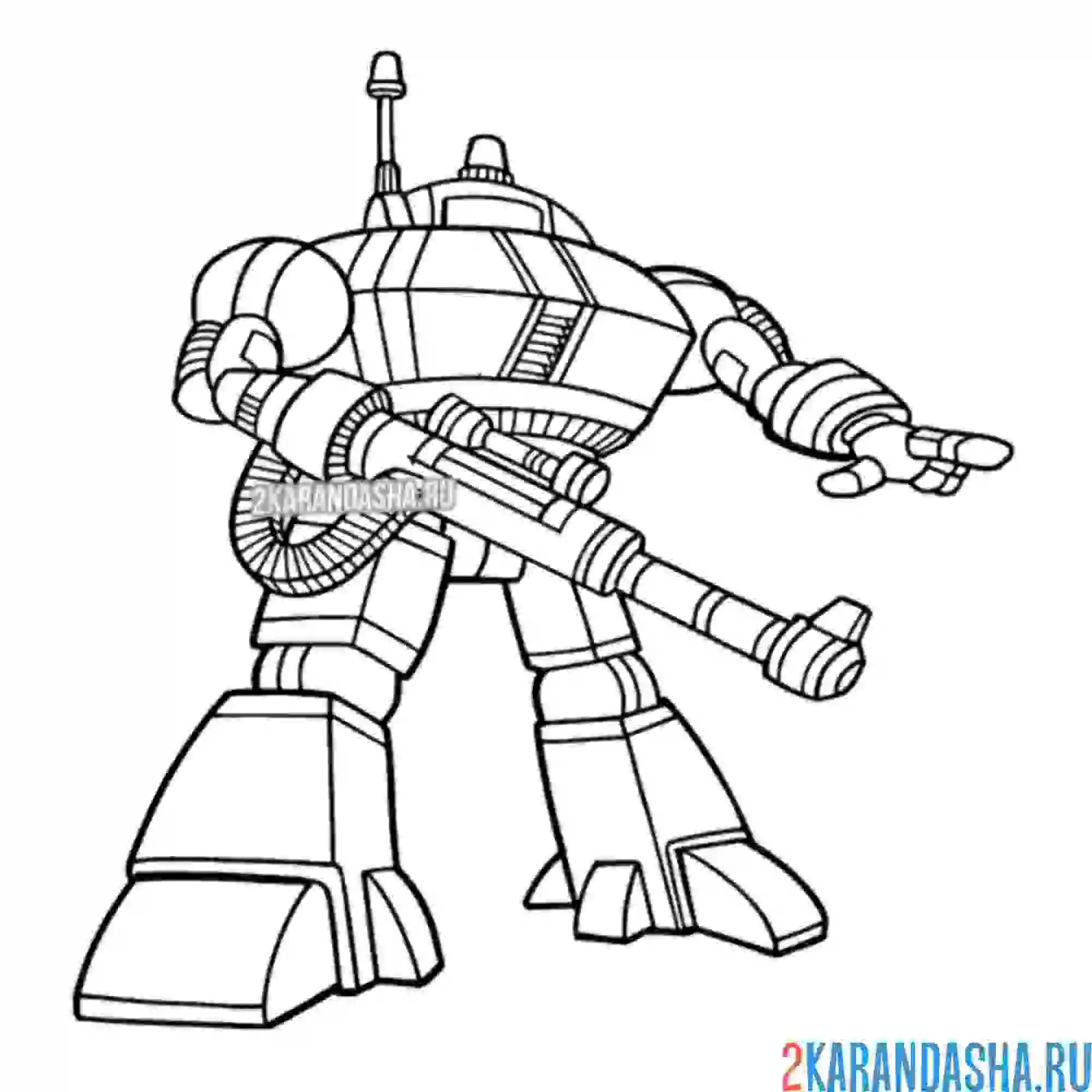 Раскраска сильный робот
