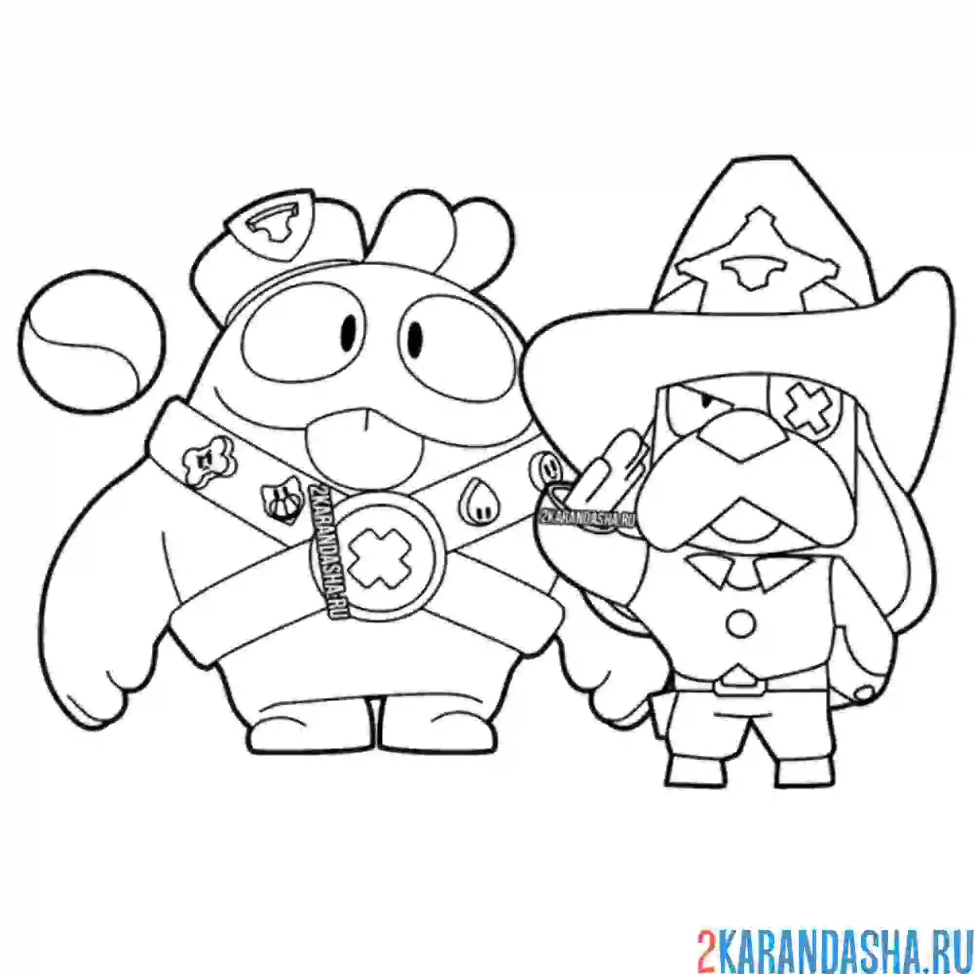 Раскраска скуик и генерал гавс шериф