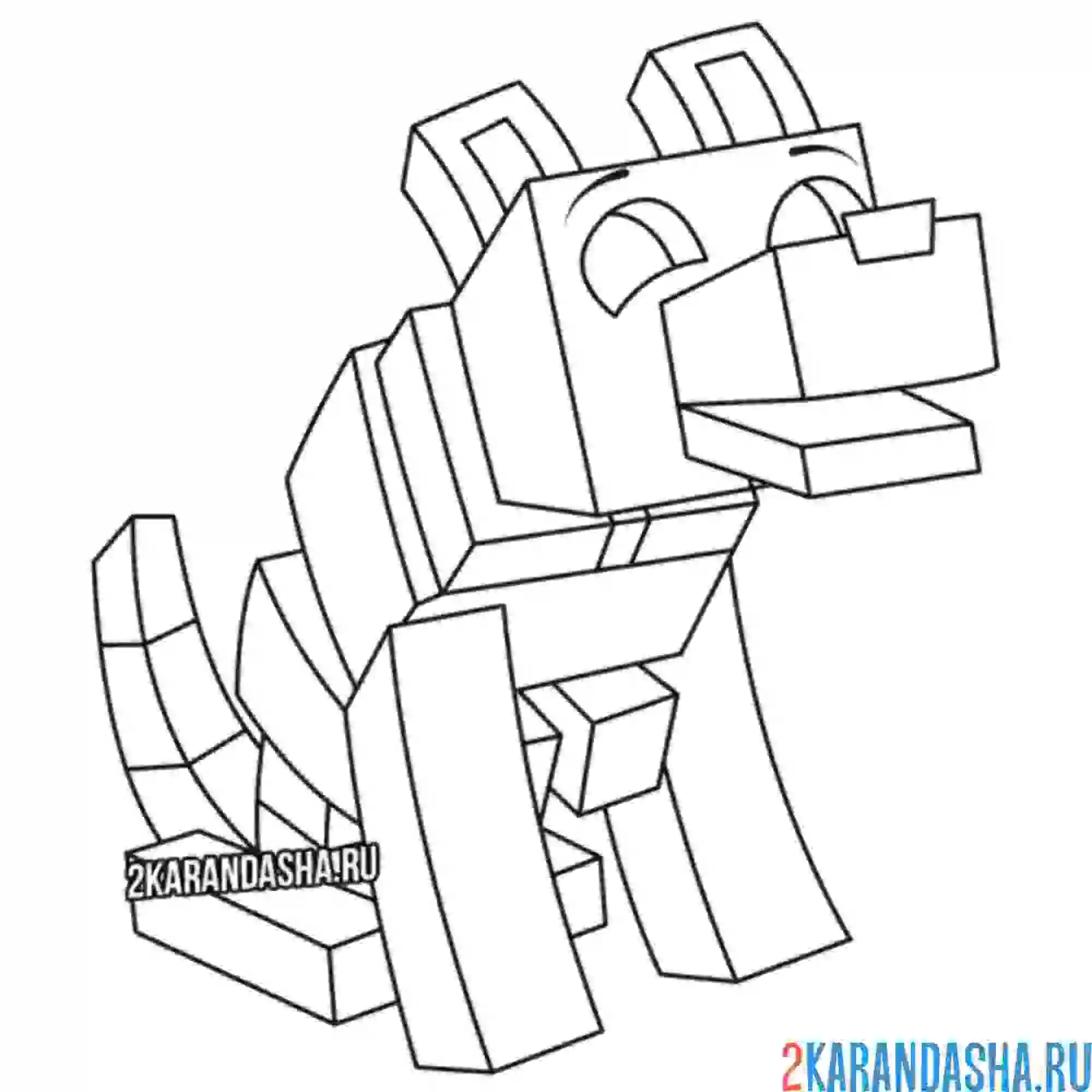 Раскраска собака или волк