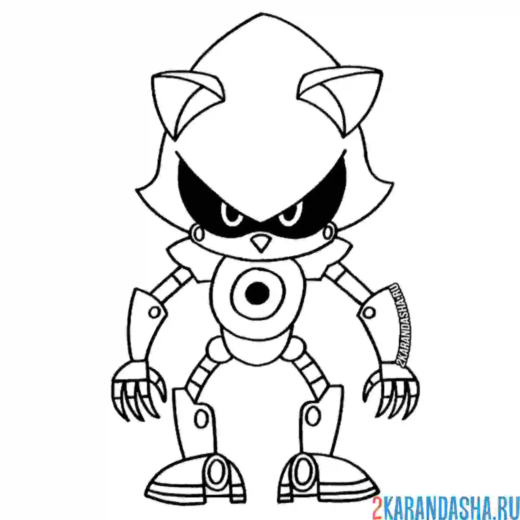 Раскраска соник робот
