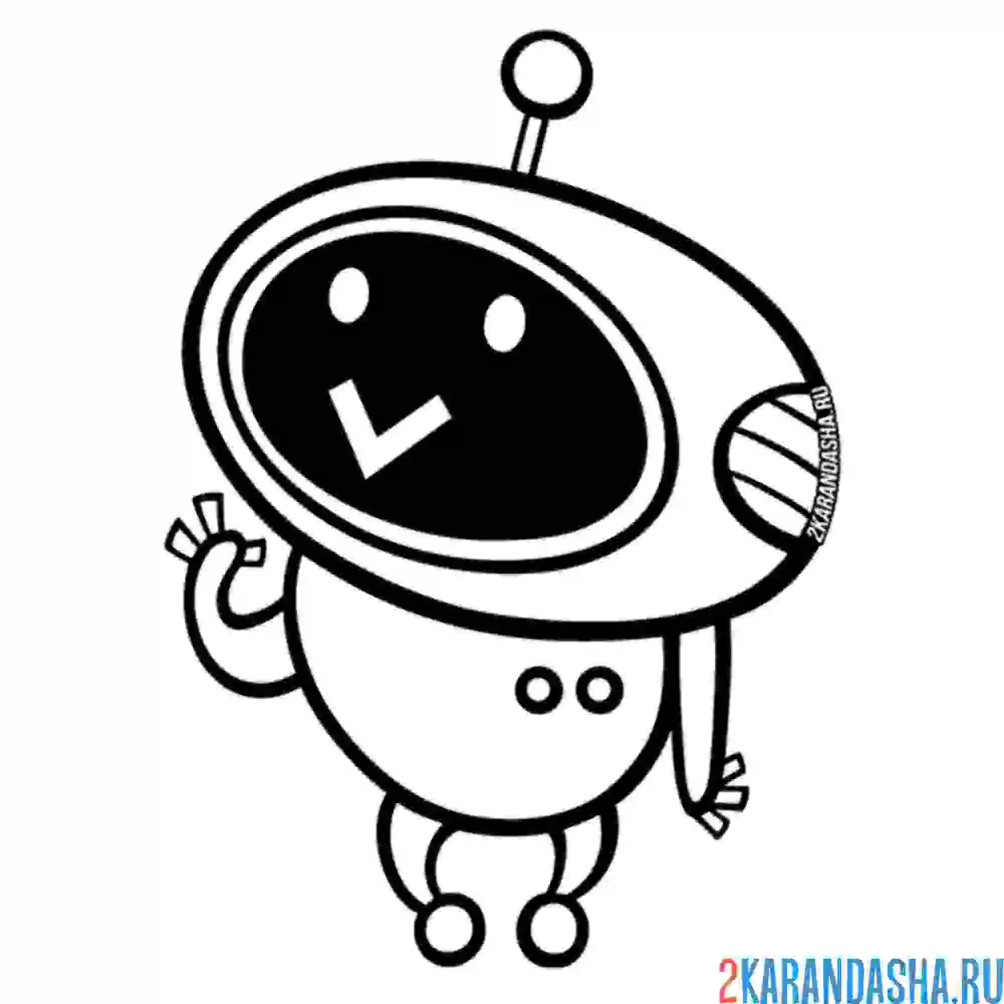 Раскраска современный робот