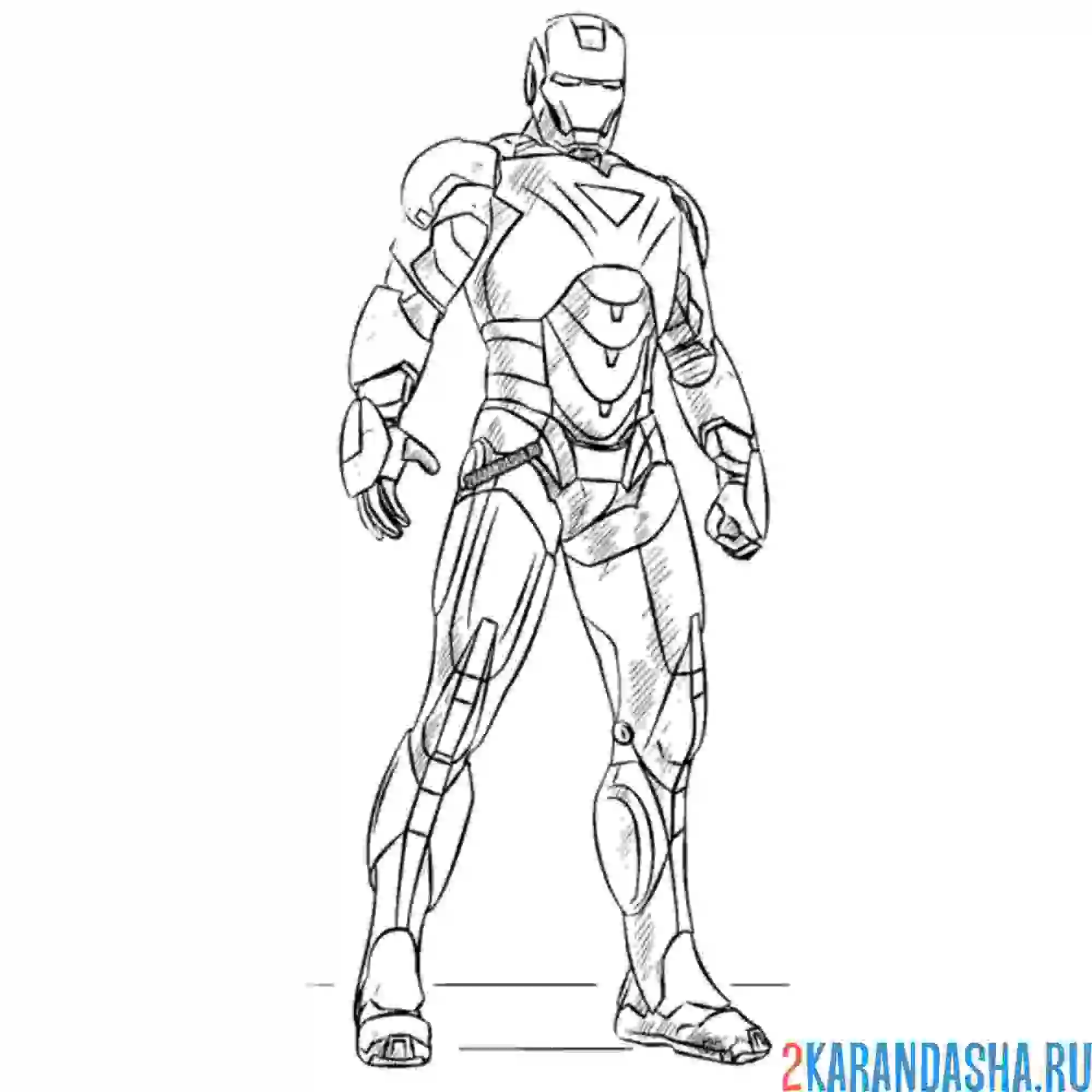 Раскраска супергерой железный человек